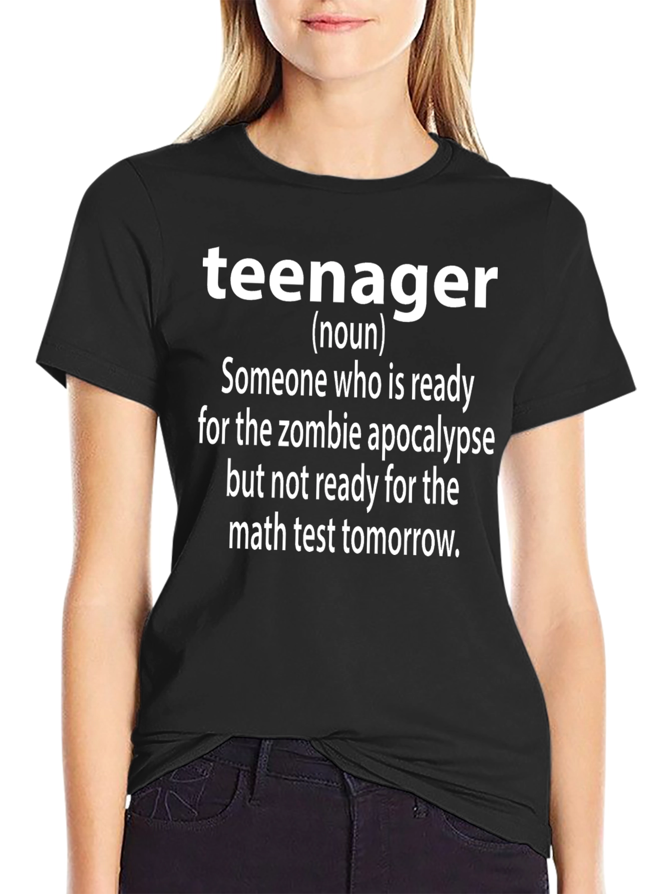 Teenager Zombie Apocalypse T-Shirt - Black