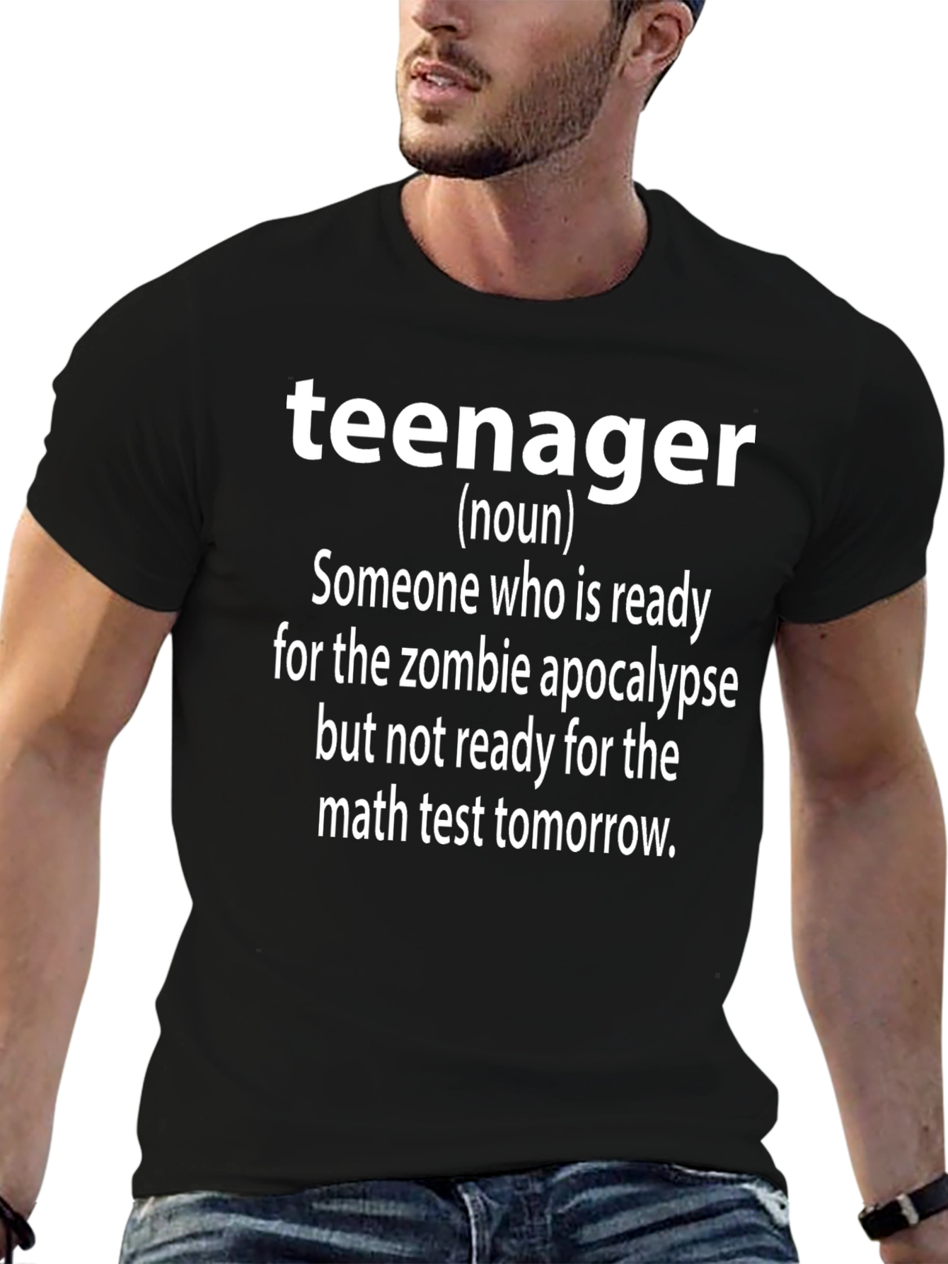 Teenager Zombie Apocalypse T-Shirt - Black