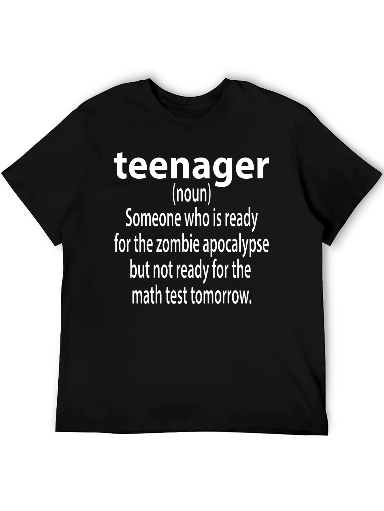 Teenager Zombie Apocalypse T-Shirt - Black