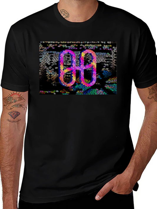Abstract Mosaic Double-O Graphic Tee