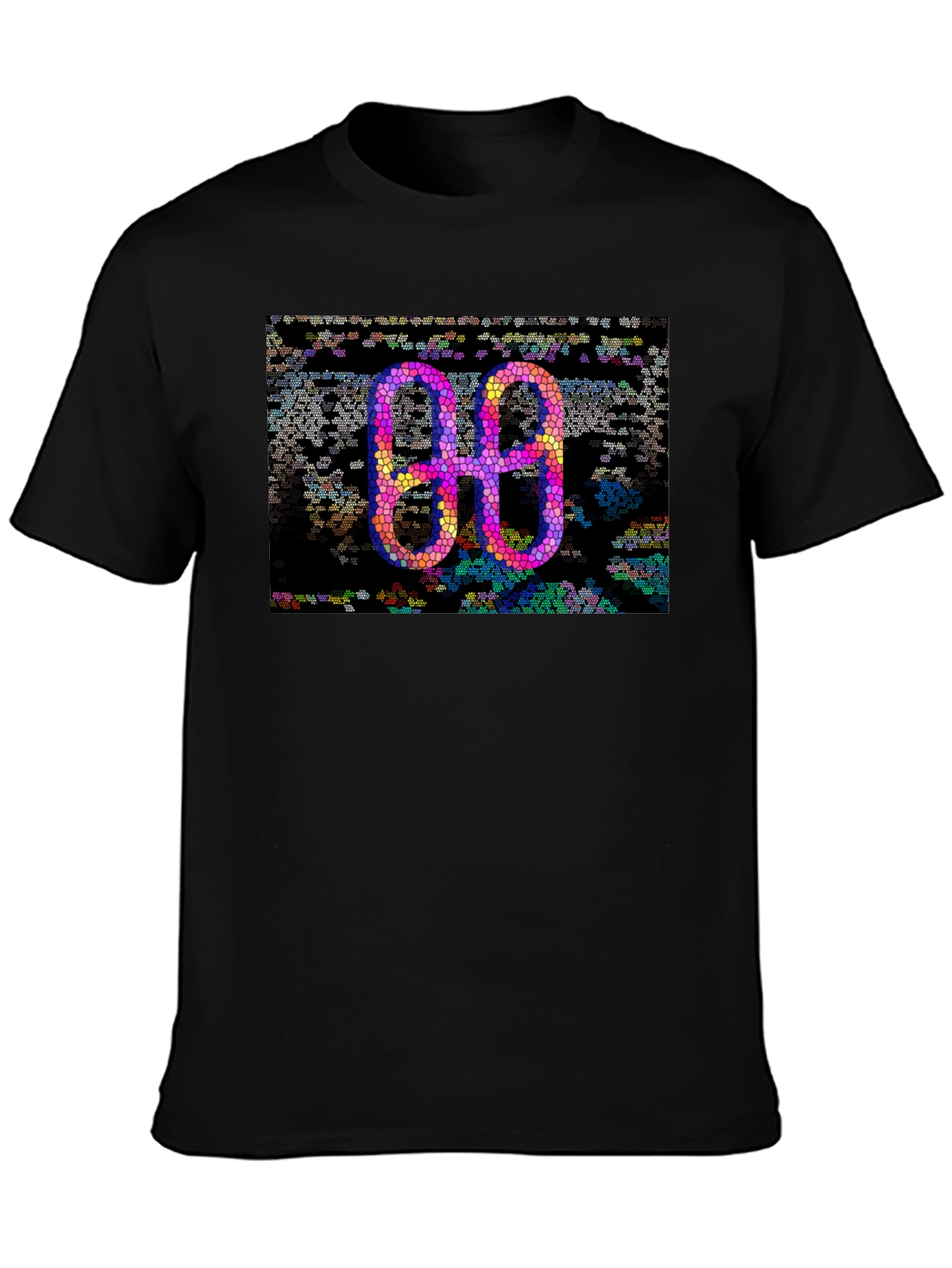 Abstract Mosaic Double-O Graphic Tee