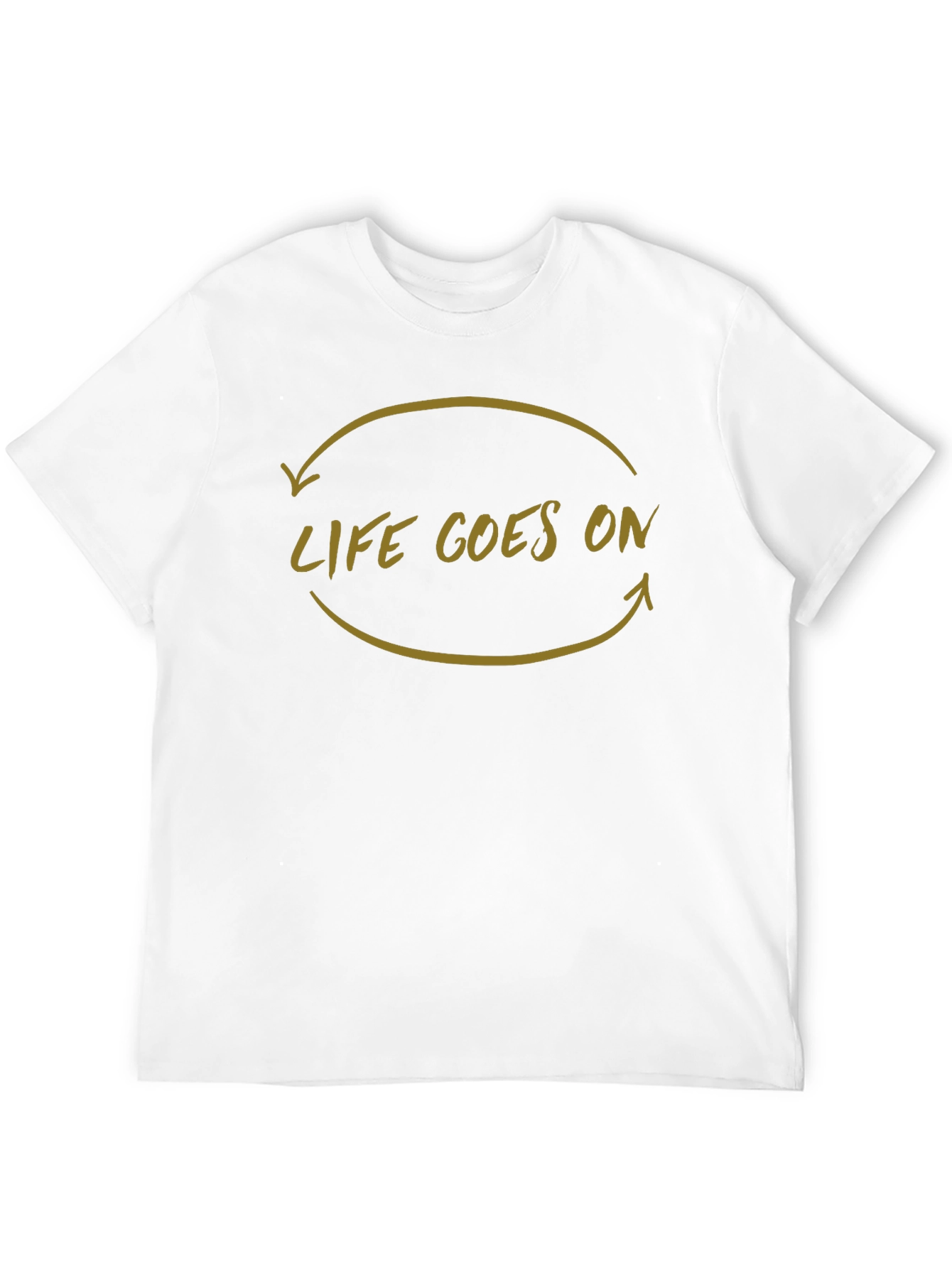 Life Goes On Graphic Tee - Black Cotton Shirt