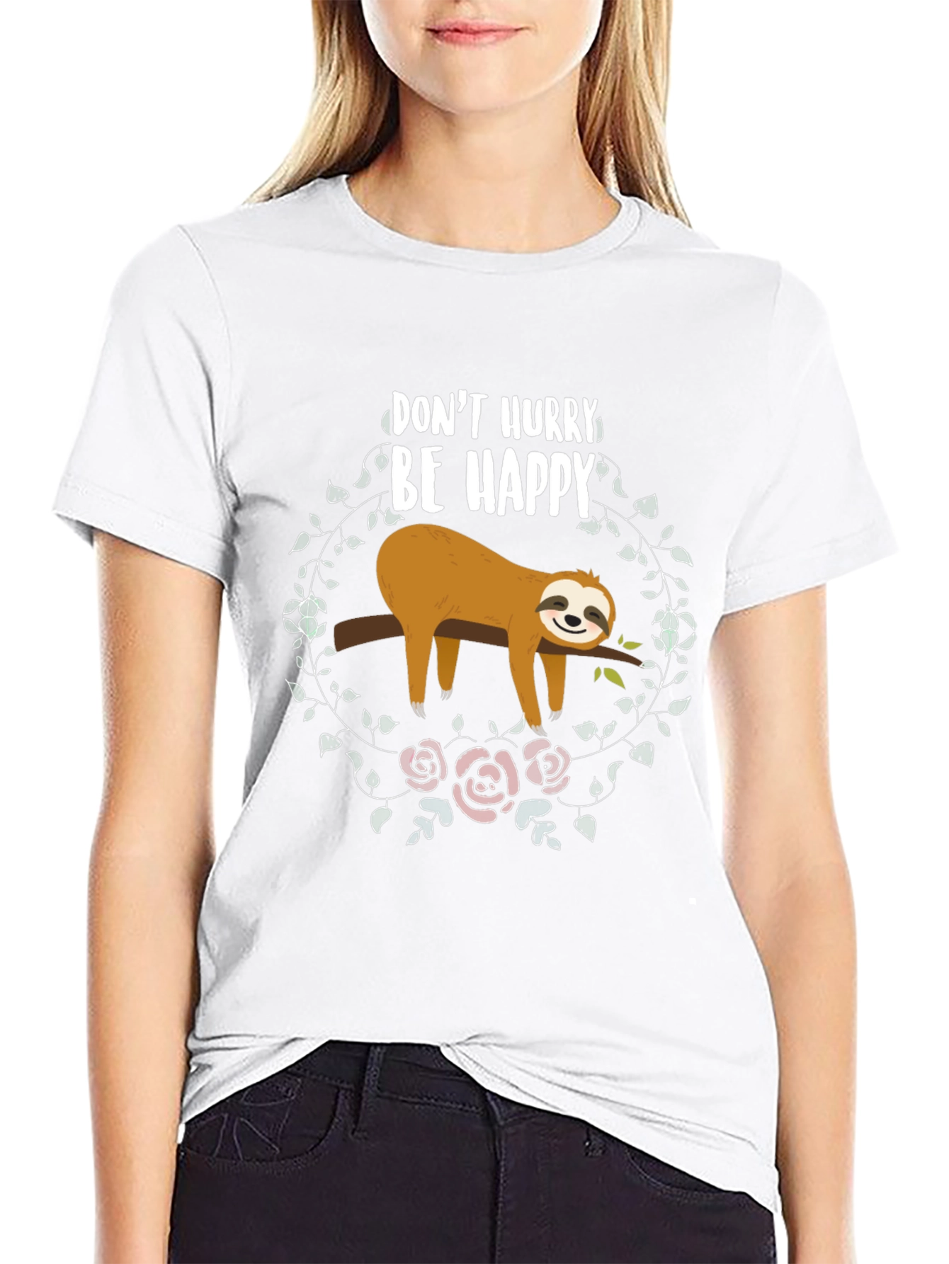 Dont Hurry Be Happy Sloth T-Shirt