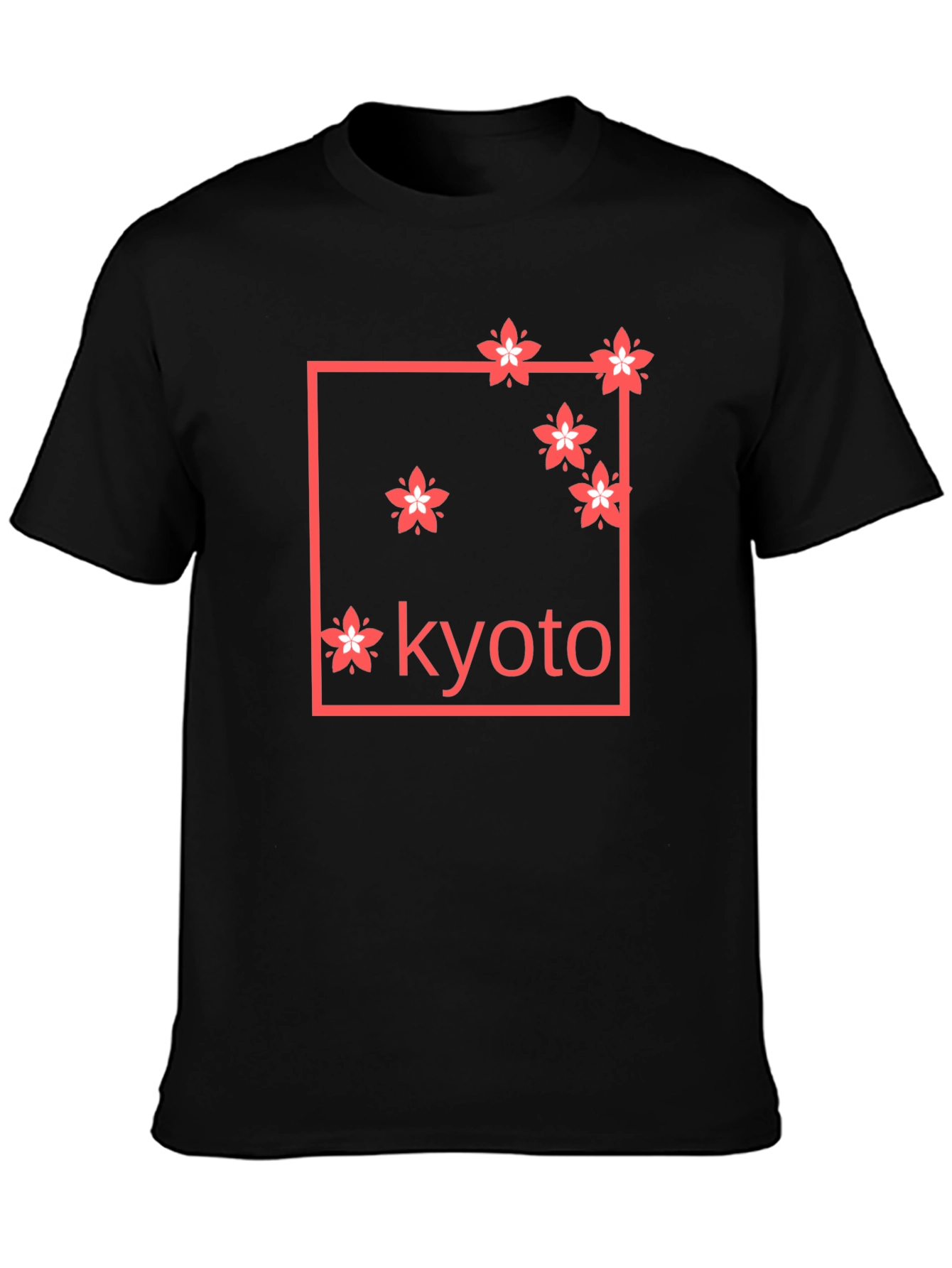 Kyoto Cherry Blossom Graphic Tee - Black