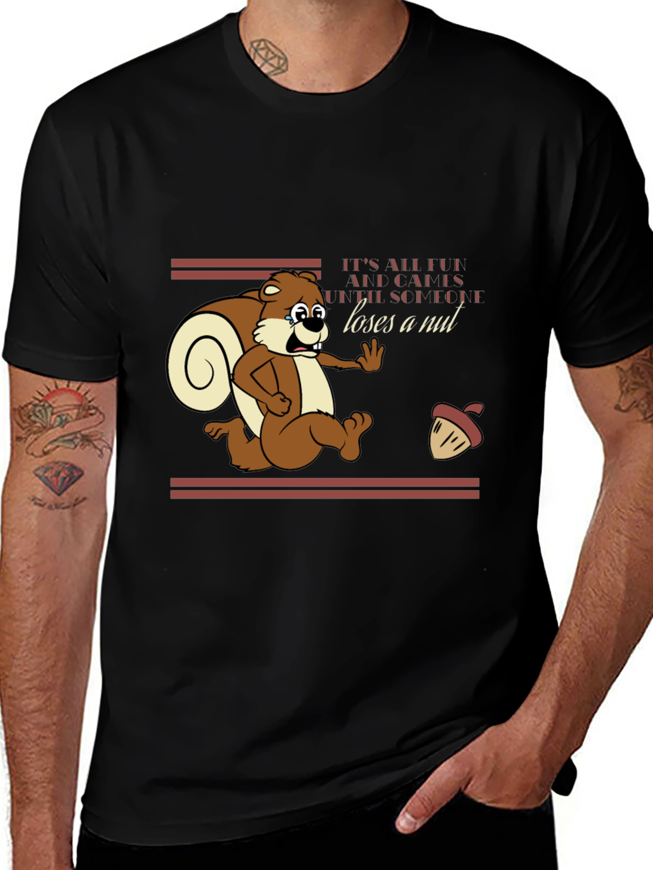 Squirrel Loses a Nut Graphic T-Shirt