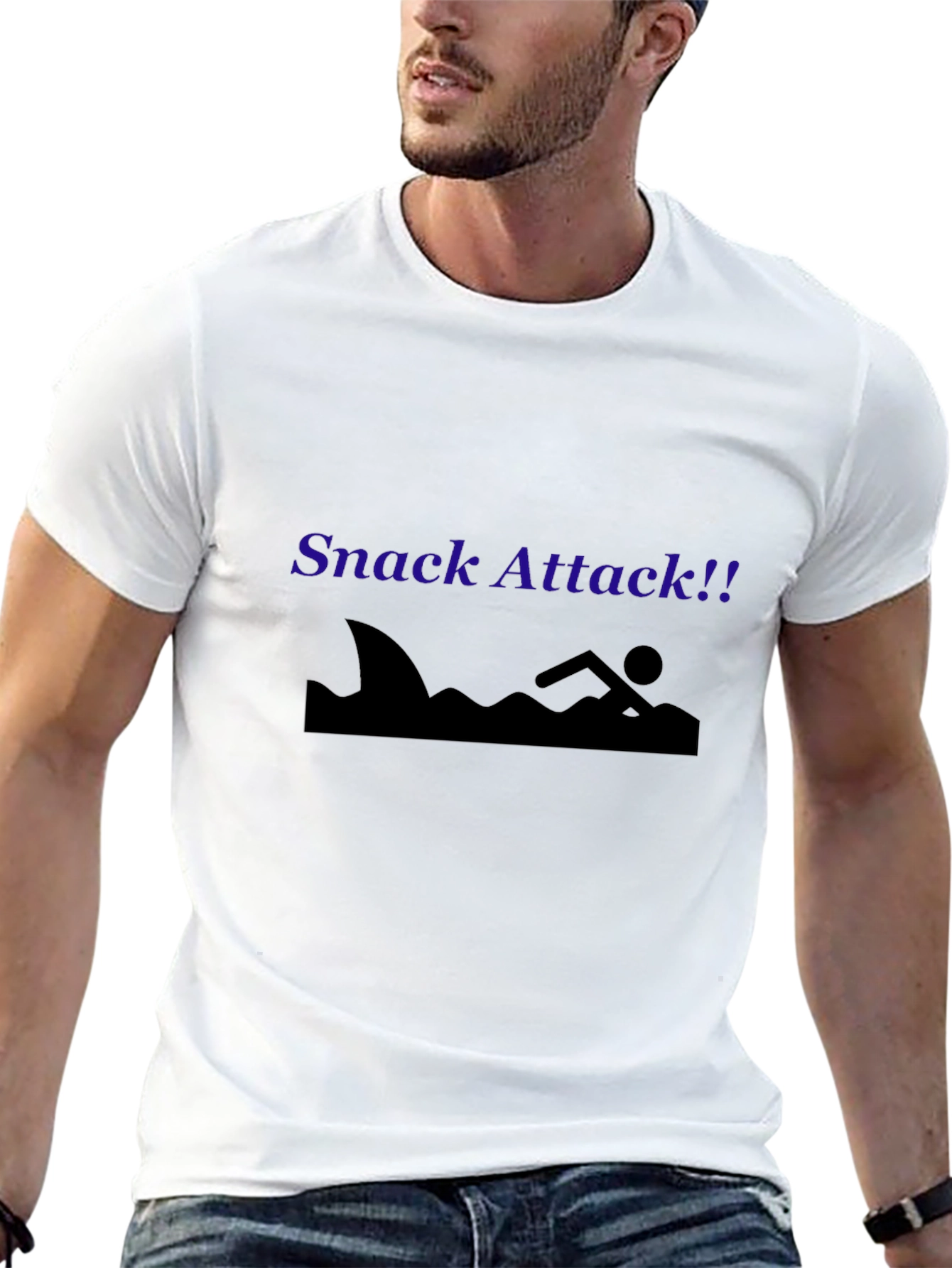 Snack Attack T-Shirt - Shark Graphic Tee