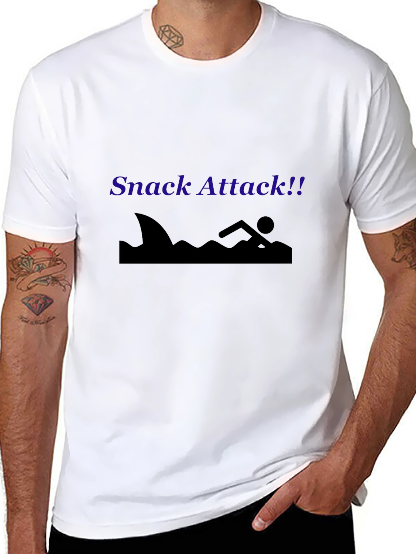 Snack Attack T-Shirt - Shark Graphic Tee