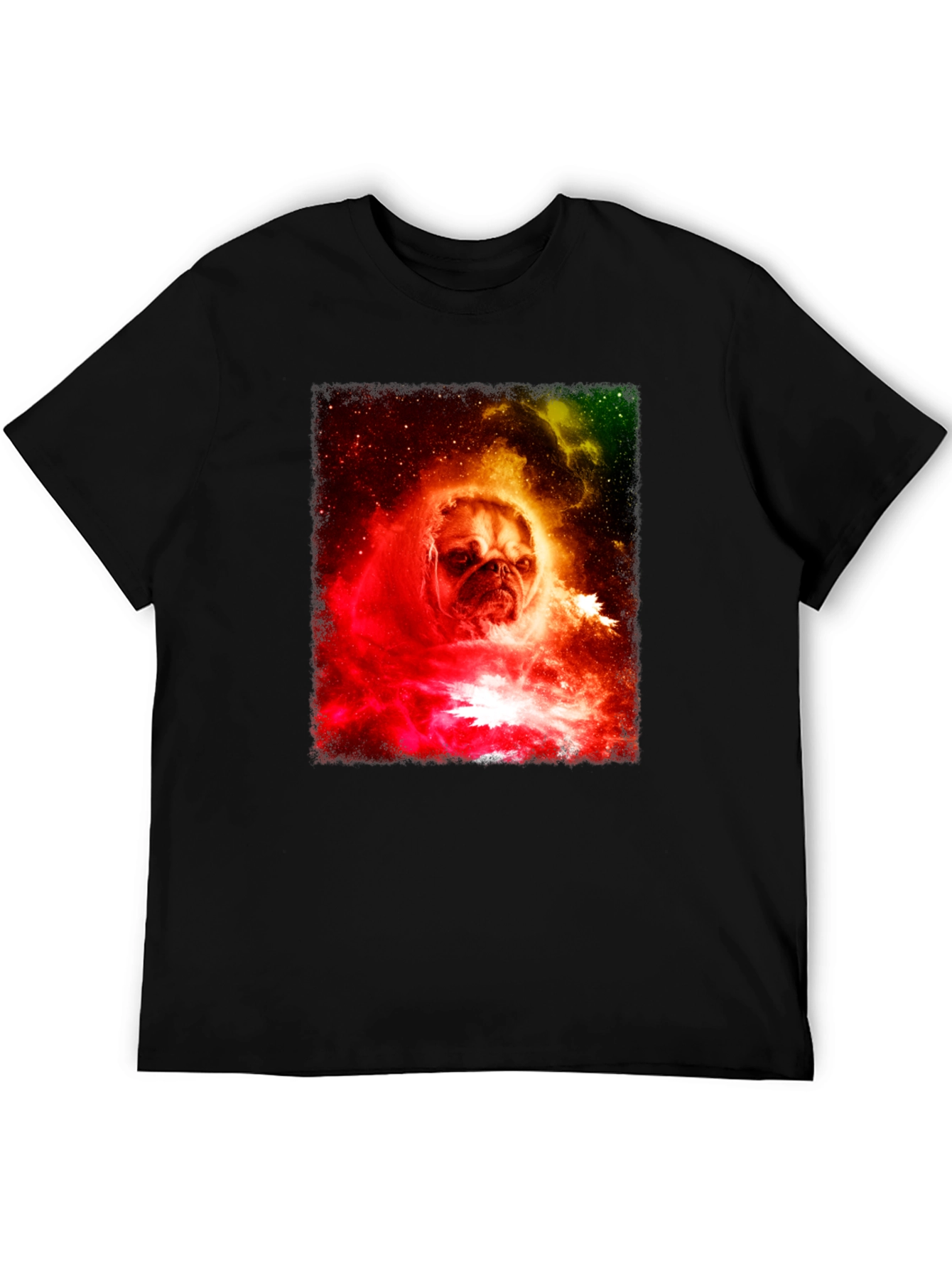 Pug in Space Graphic Tee - Unique Design
