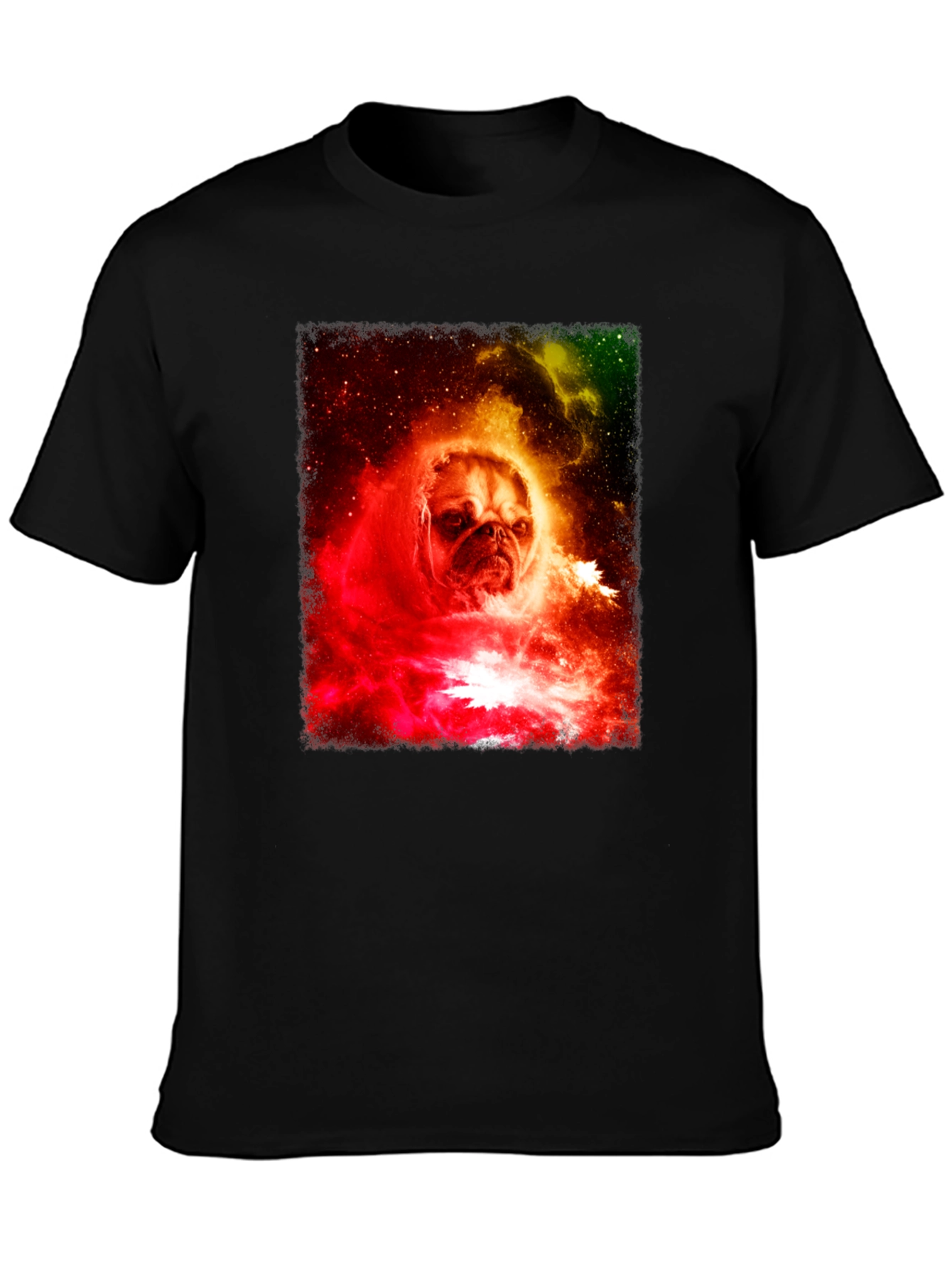 Pug in Space Graphic Tee - Unique Design