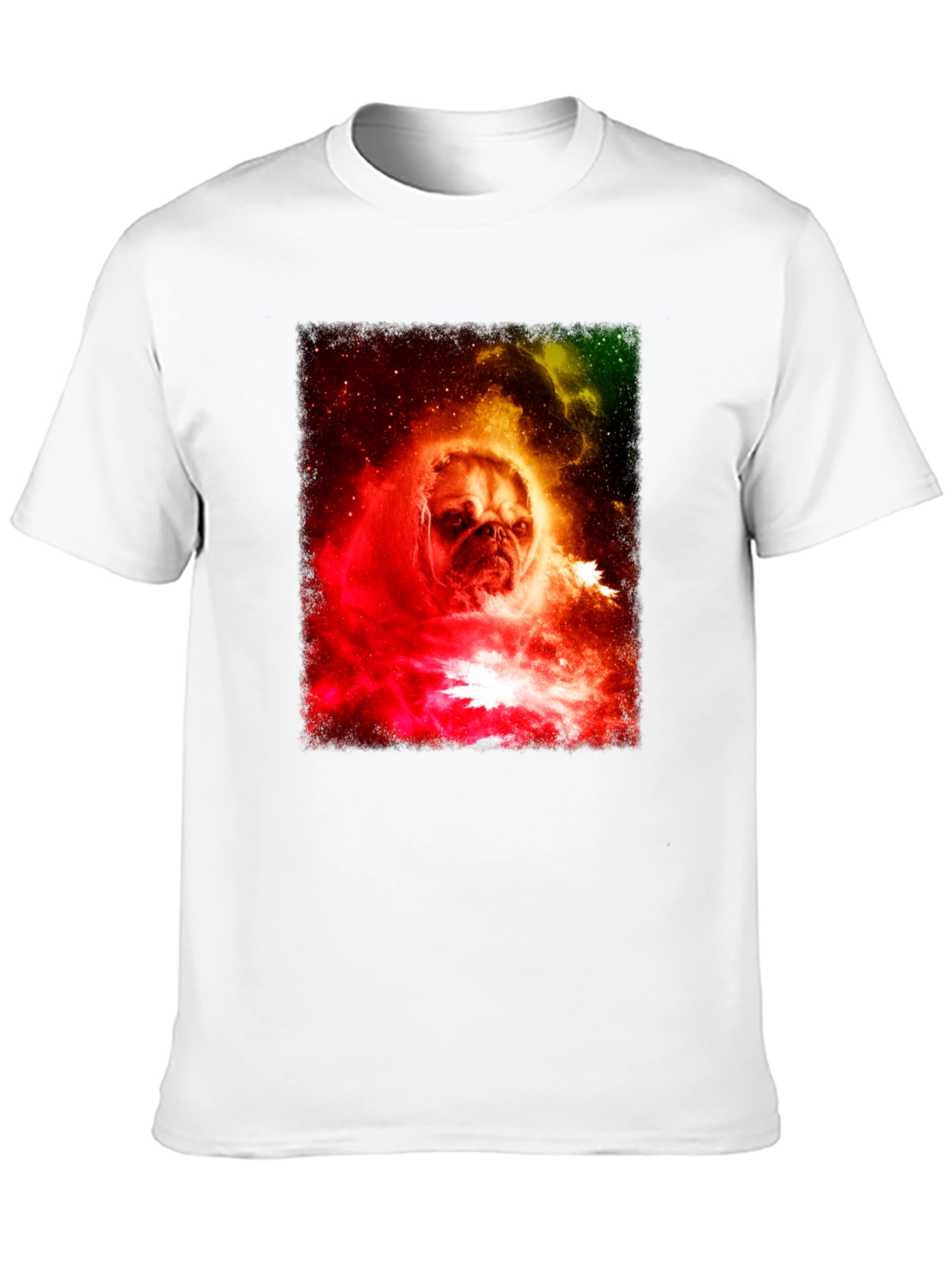 Pug in Space Graphic Tee - Unique Design