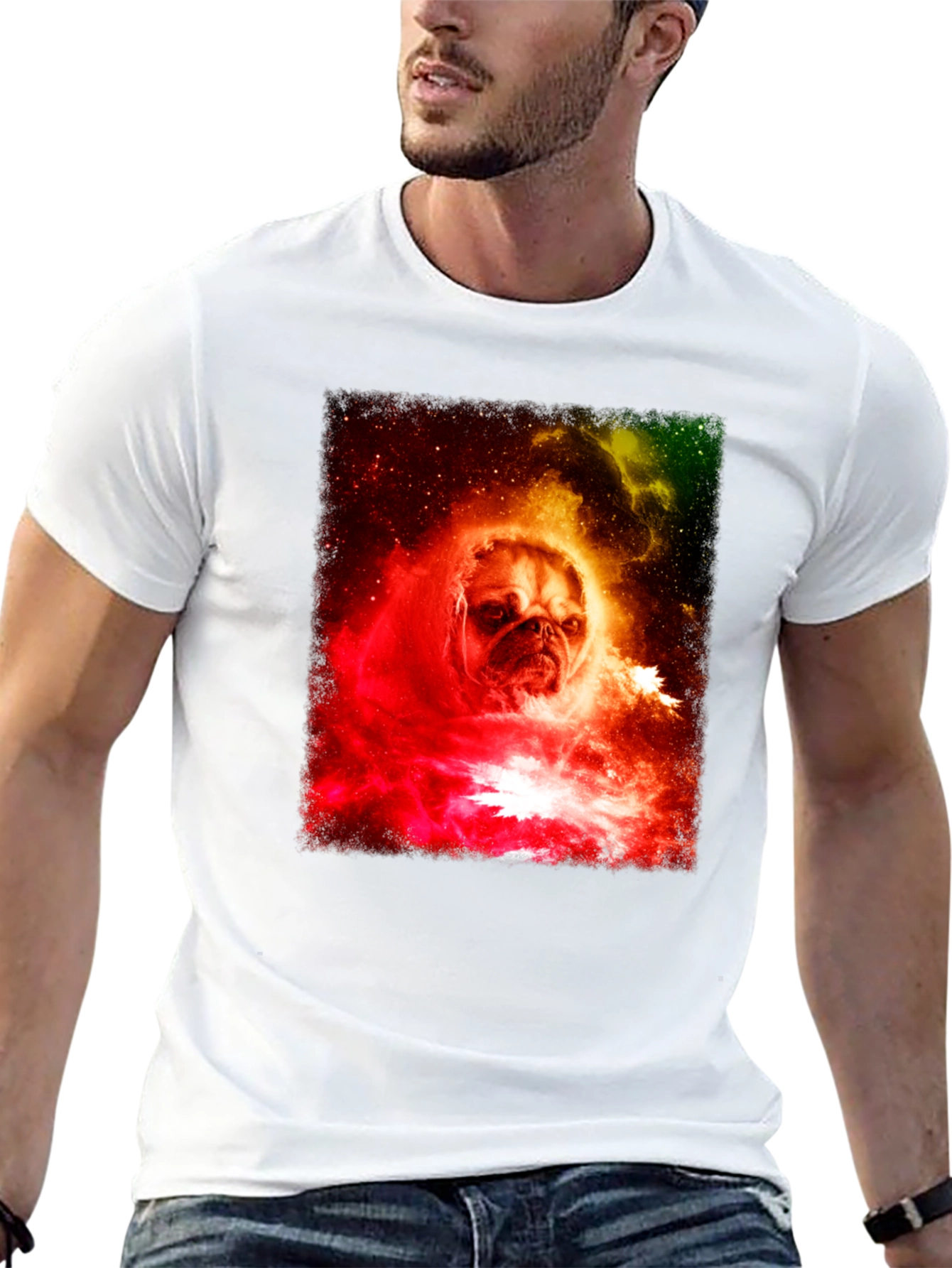 Pug in Space Graphic Tee - Unique Design