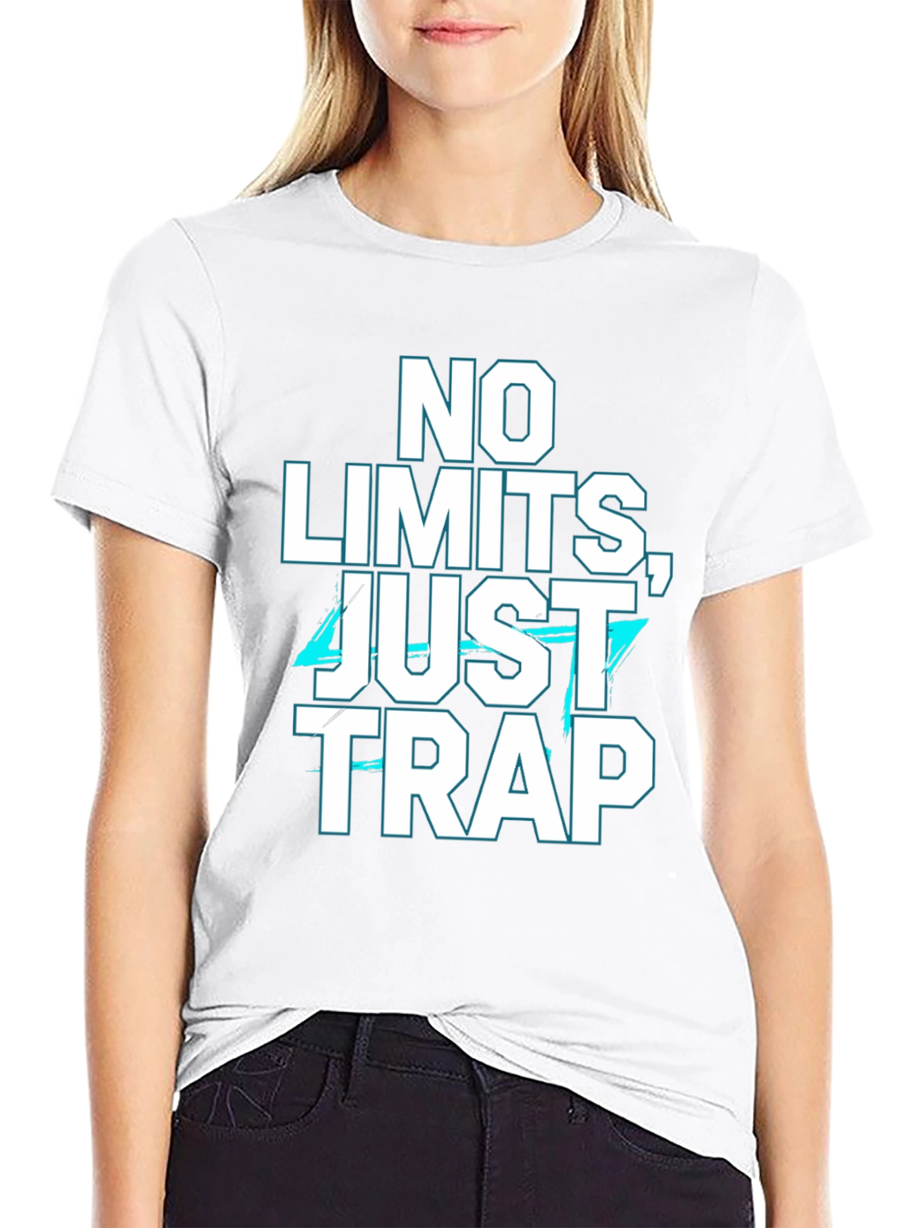 No Limits Just Trap Black Graphic T-Shirt