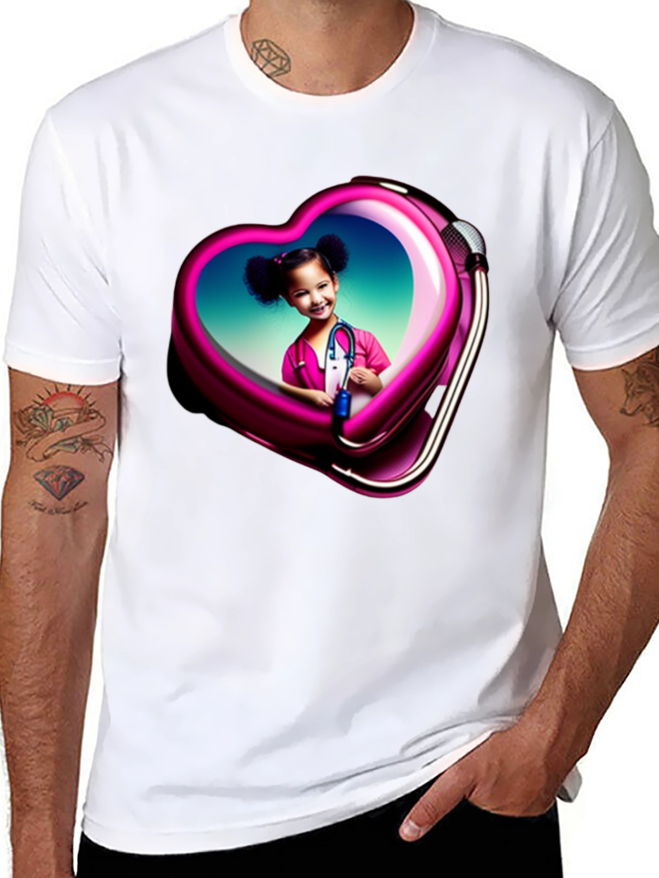 Heart Frame Child Doctor Graphic Tee