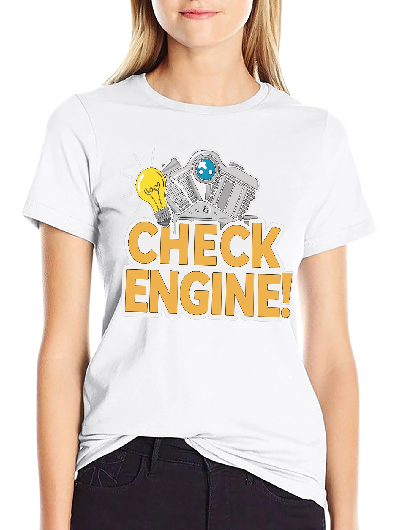 Check Engine Funny T-Shirt Mechanic Gift