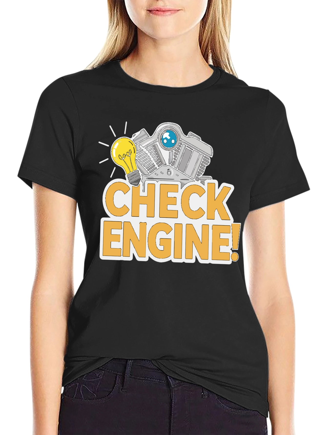 Check Engine Funny T-Shirt Mechanic Gift
