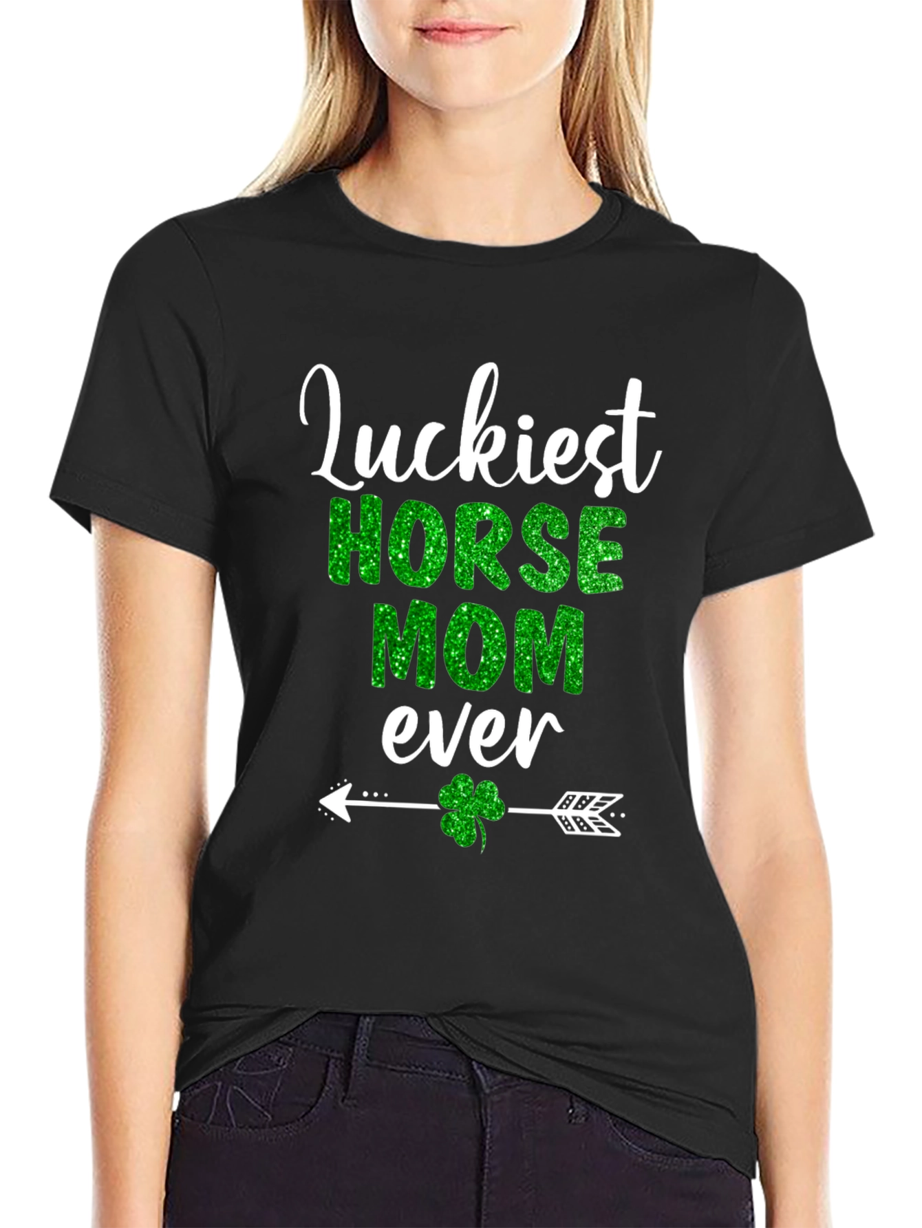 Luckiest Horse Mom Ever St. Patricks Day T-Shirt