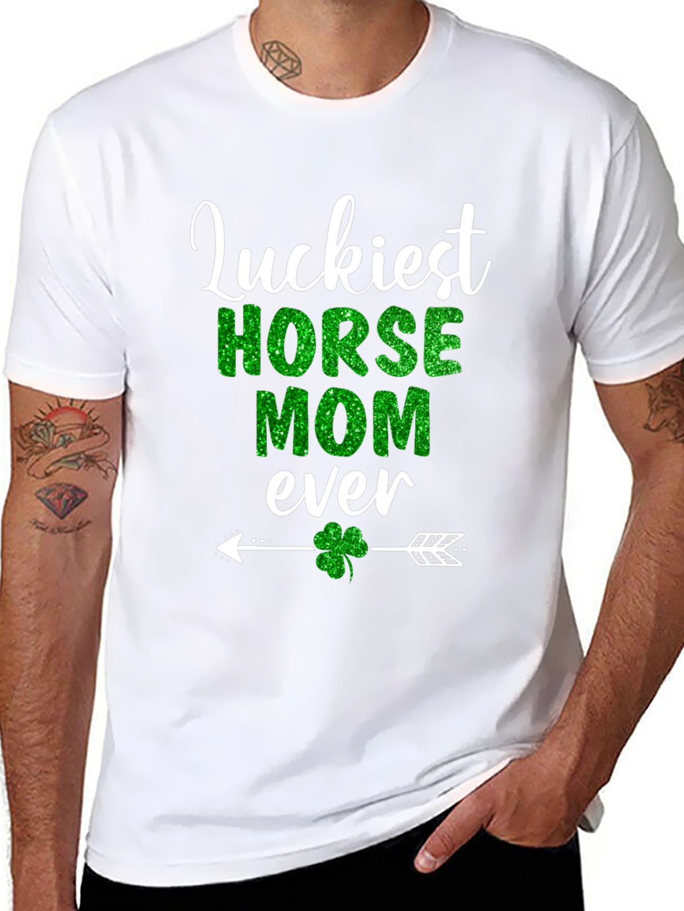 Luckiest Horse Mom Ever St. Patricks Day T-Shirt