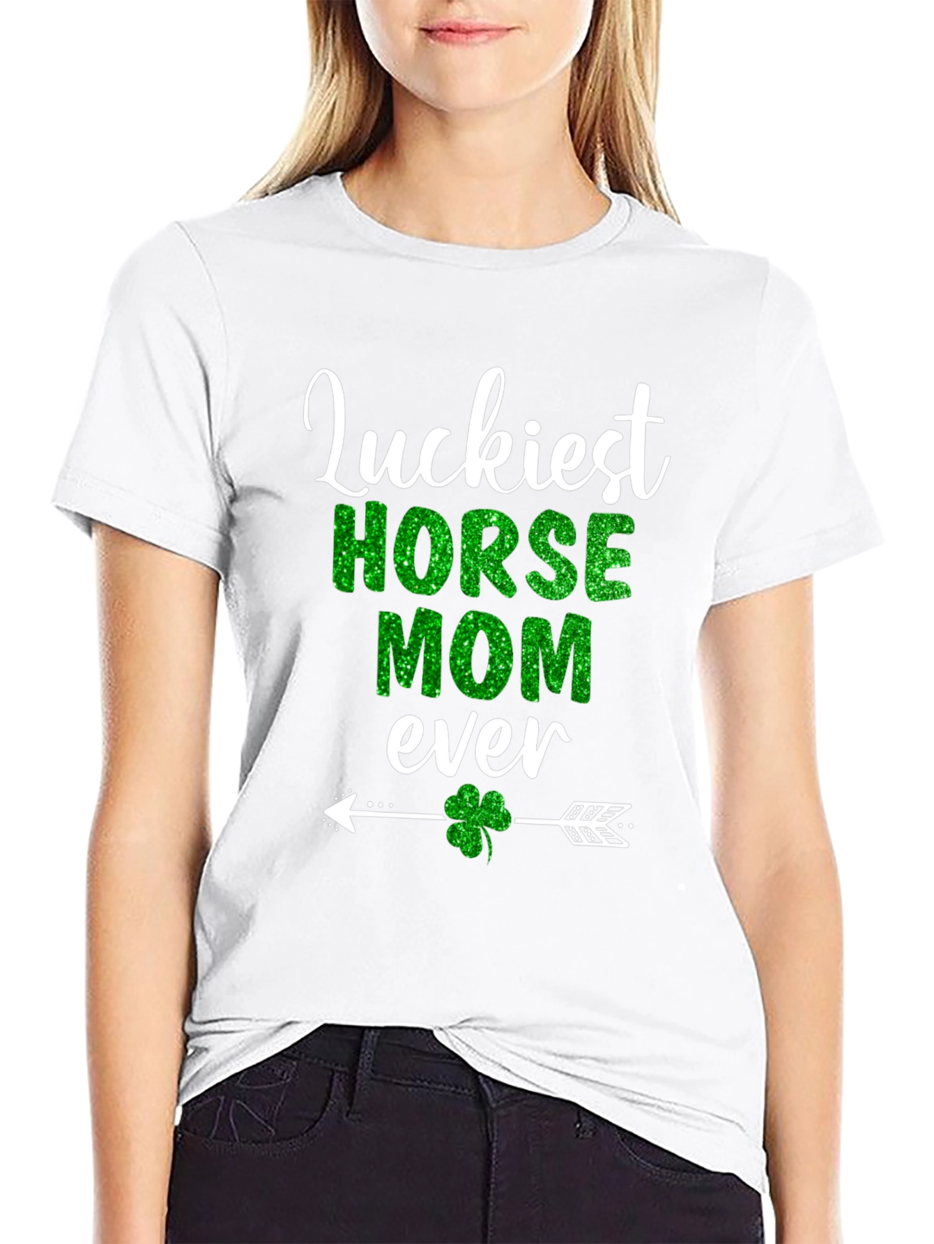 Luckiest Horse Mom Ever St. Patricks Day T-Shirt