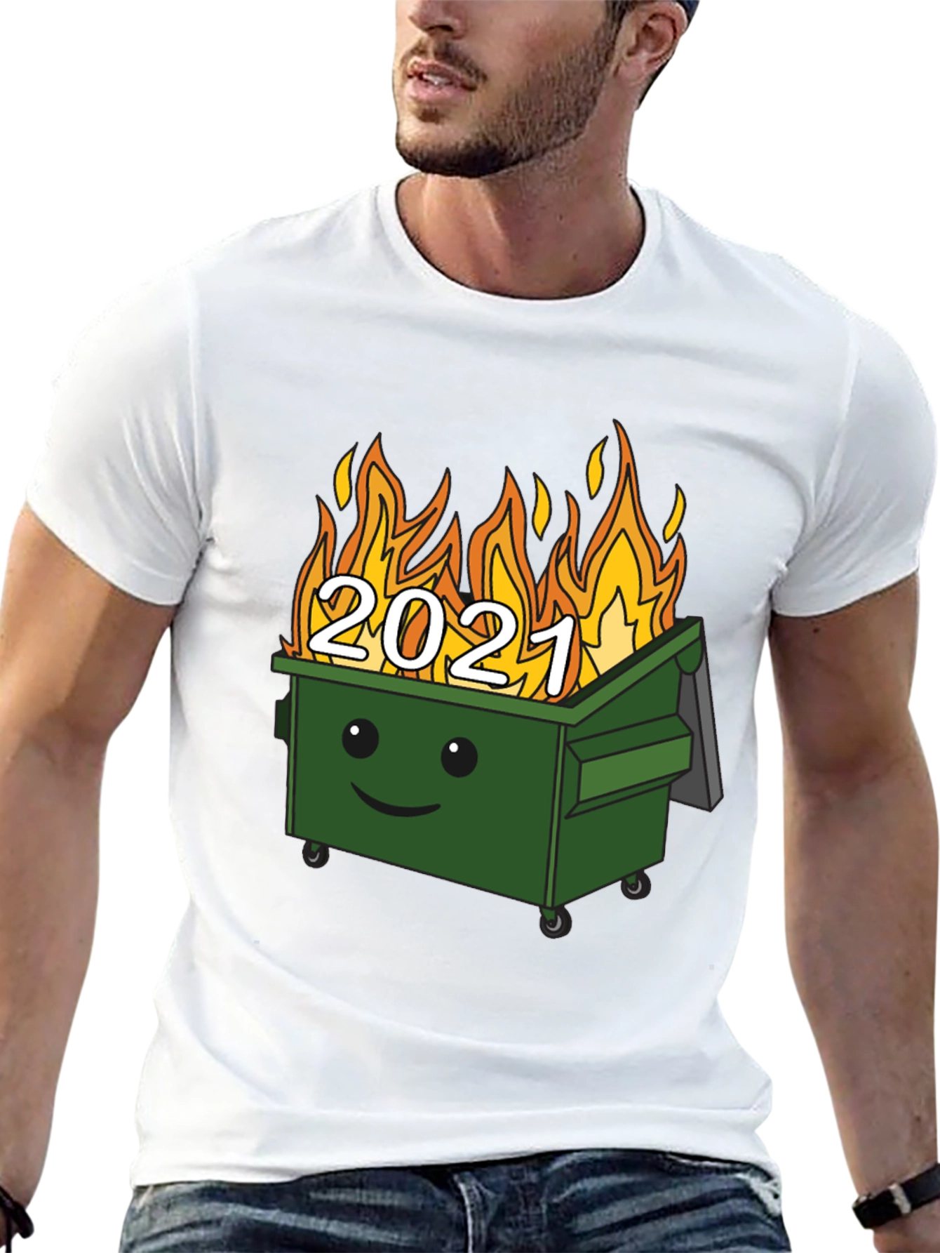 2021 Dumpster Fire Graphic Tee - Unisex Black T-Shirt