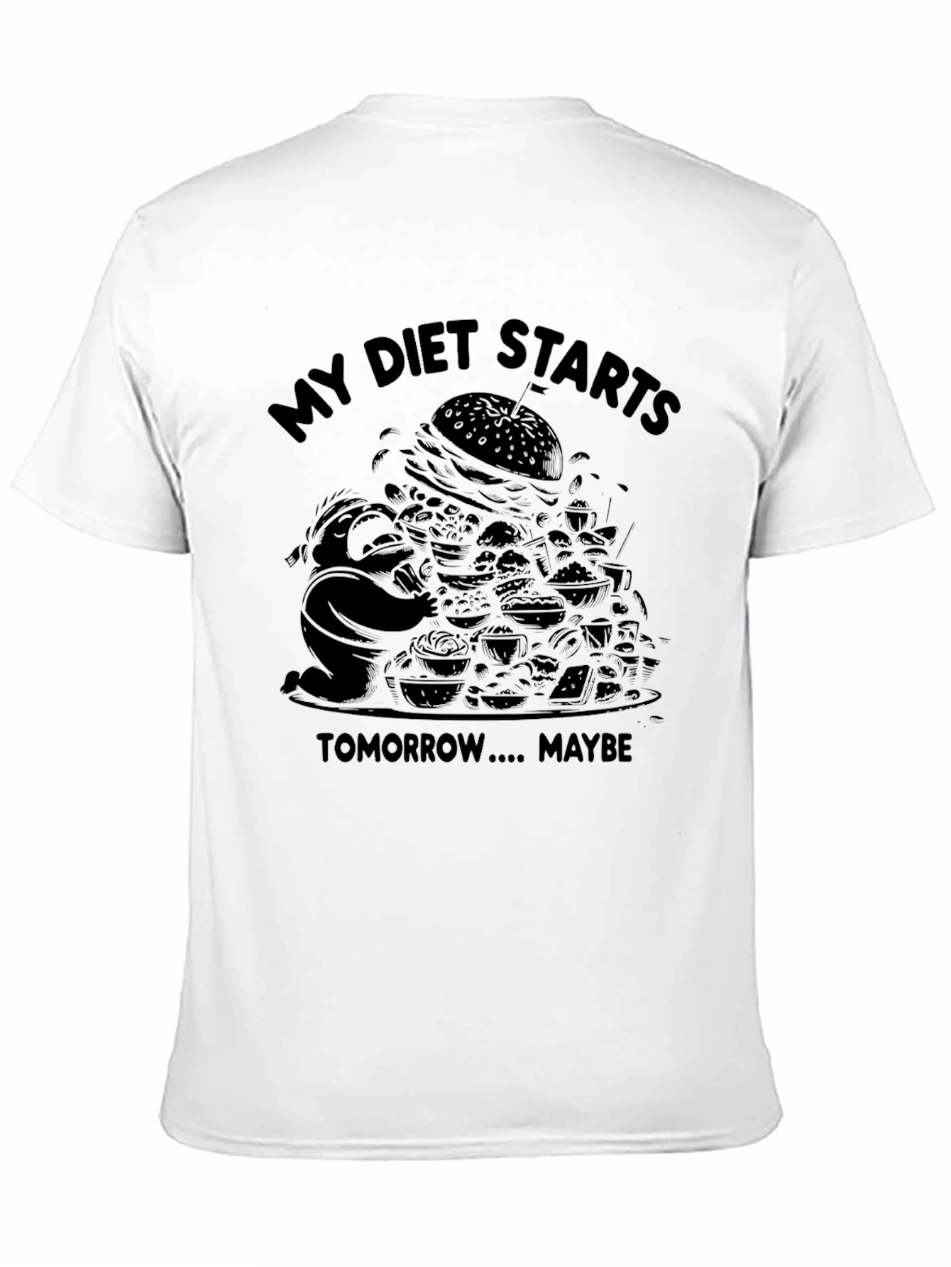 Diet Starts Tomorrow Funny Graphic Tee