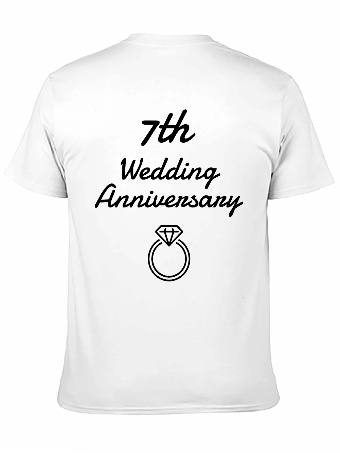 7th Wedding Anniversary T-Shirt Ring Graphic