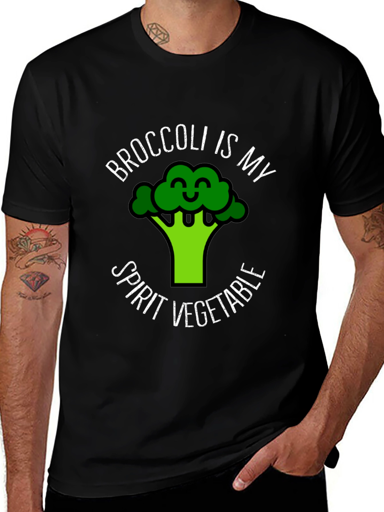 Broccoli Spirit Vegetable T-Shirt - Funny Vegan Tee
