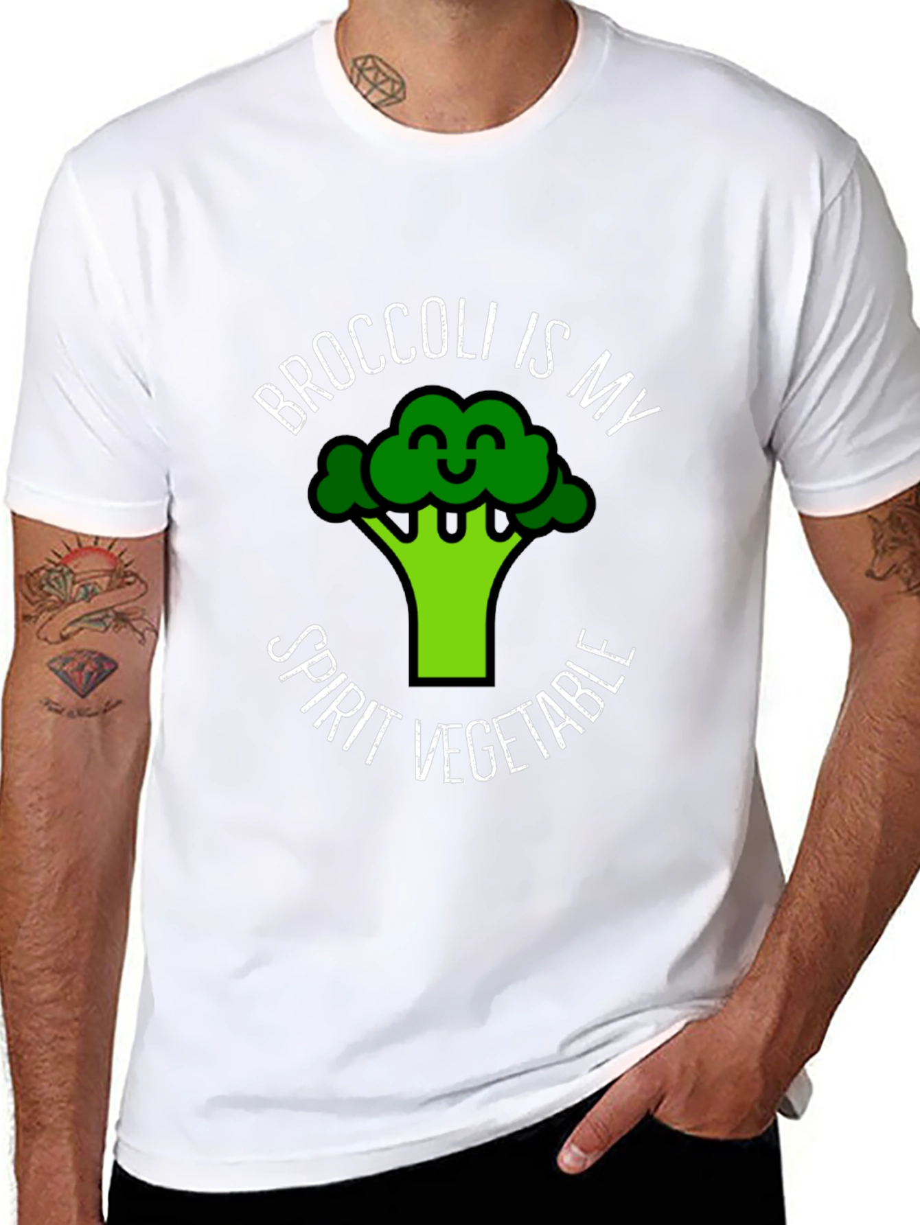 Broccoli Spirit Vegetable T-Shirt - Funny Vegan Tee