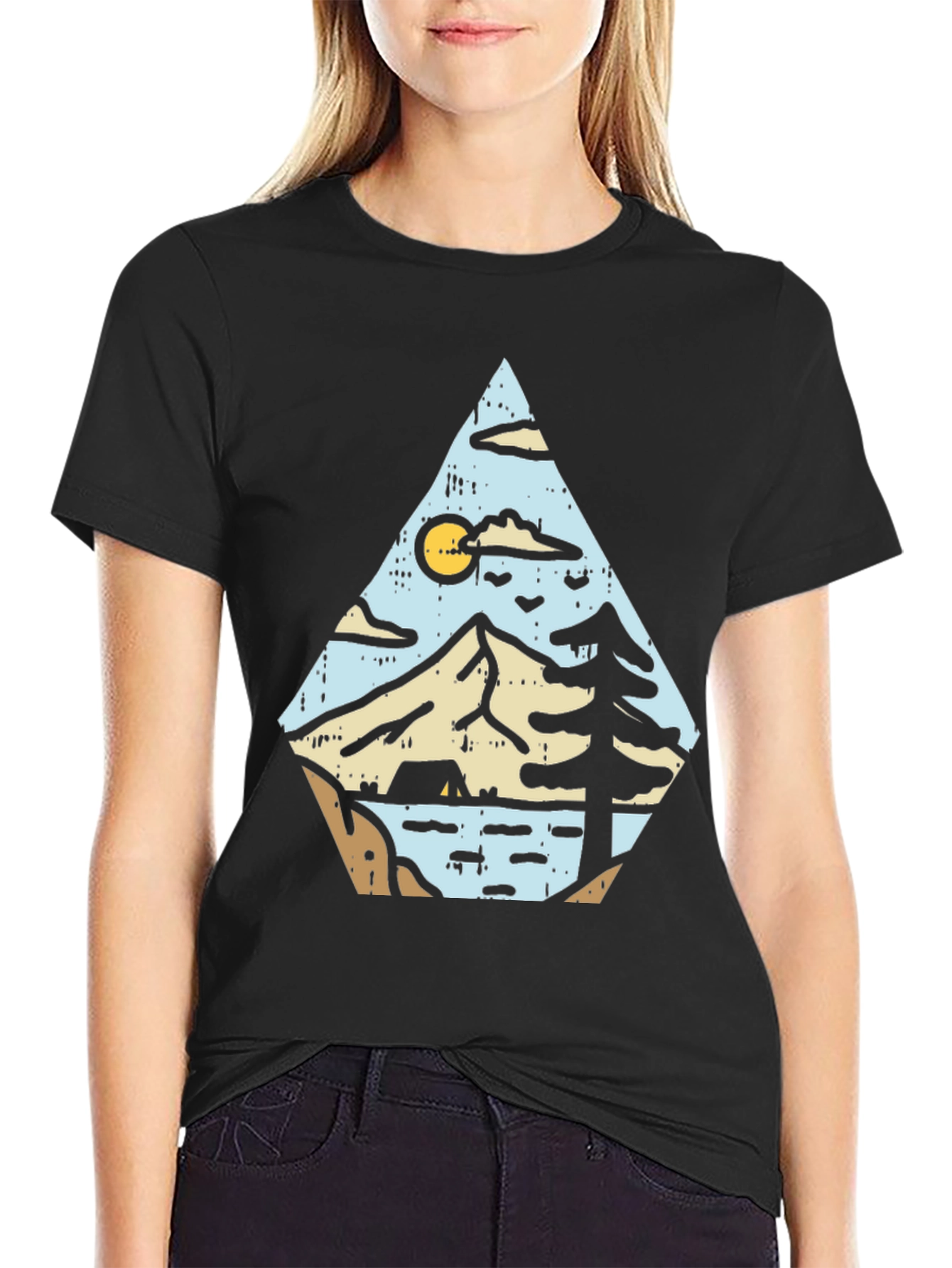 Outdoor Adventure Graphic Tee - Black