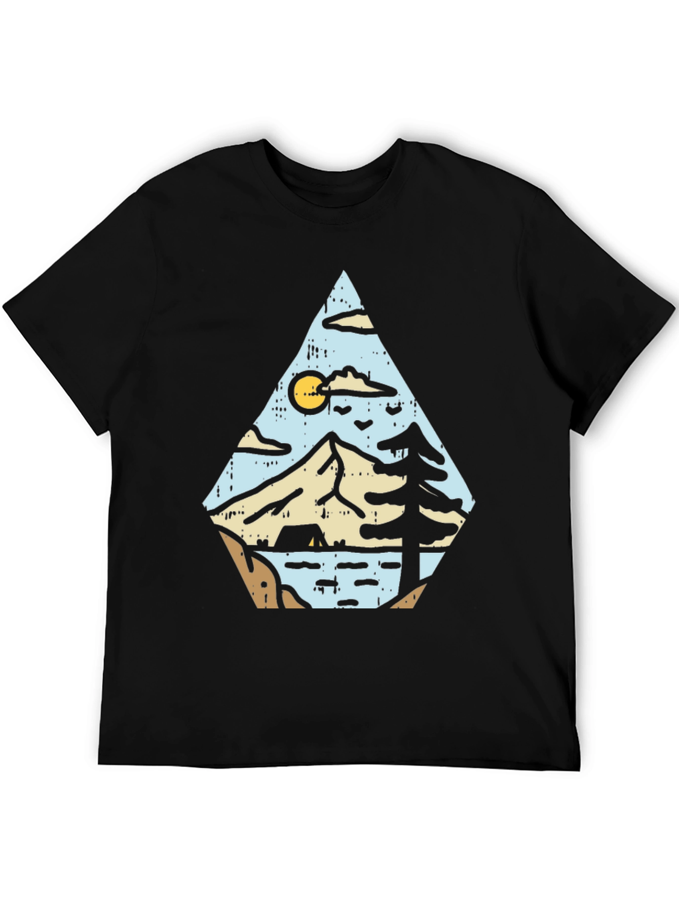 Outdoor Adventure Graphic Tee - Black
