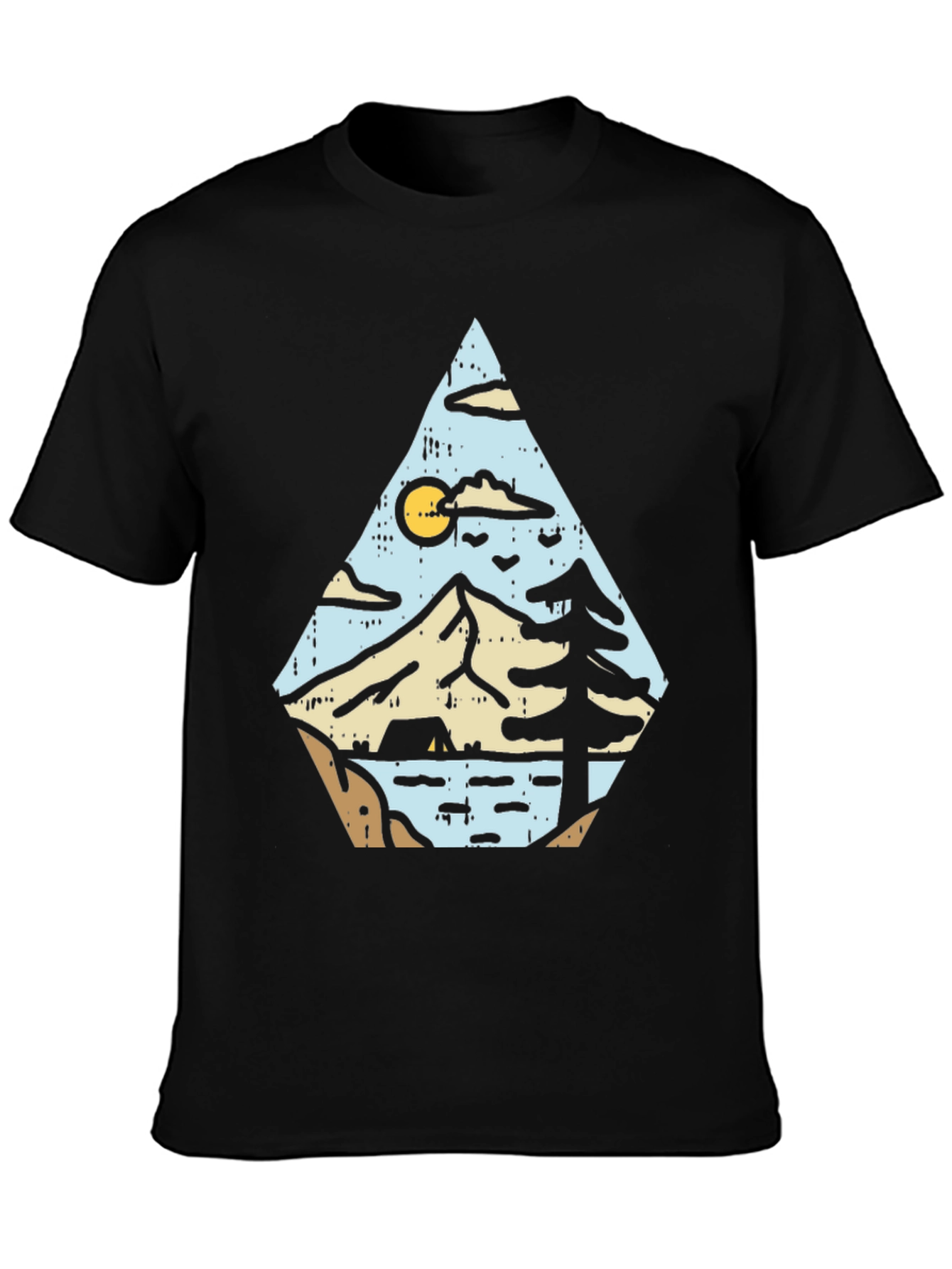 Outdoor Adventure Graphic Tee - Black