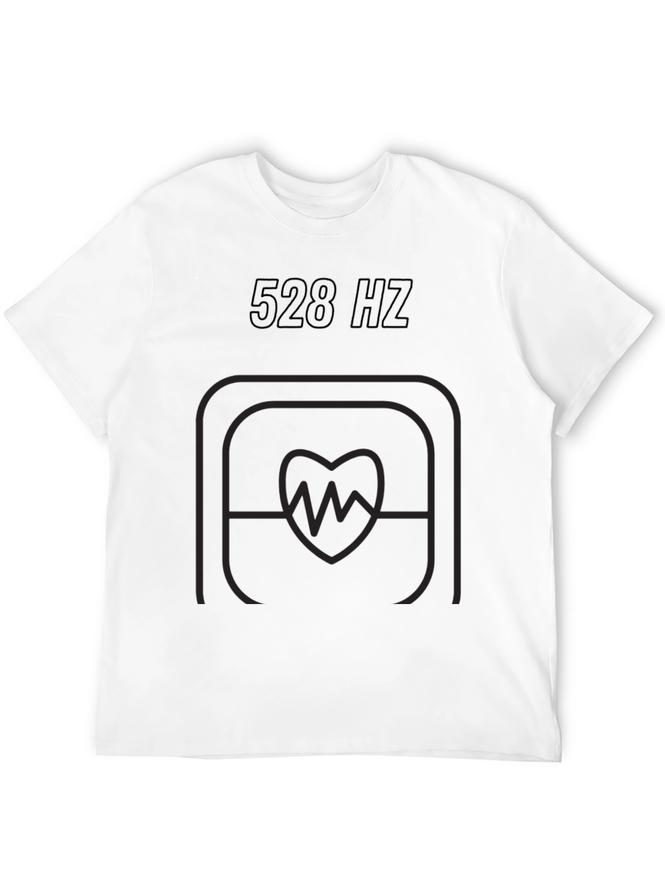 528 Hz Heartbeat Graphic Tee - Black