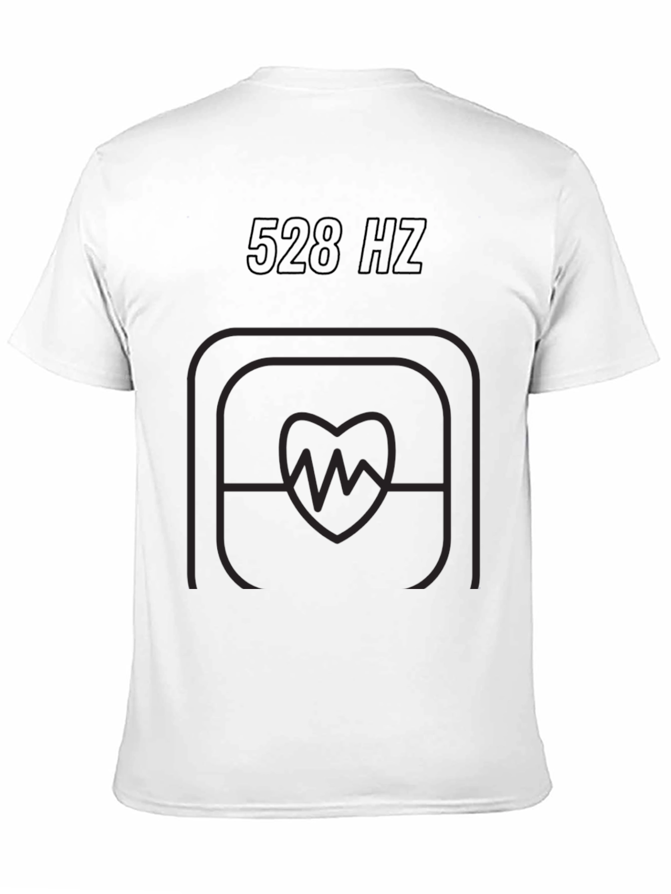 528 Hz Heartbeat Graphic Tee - Black