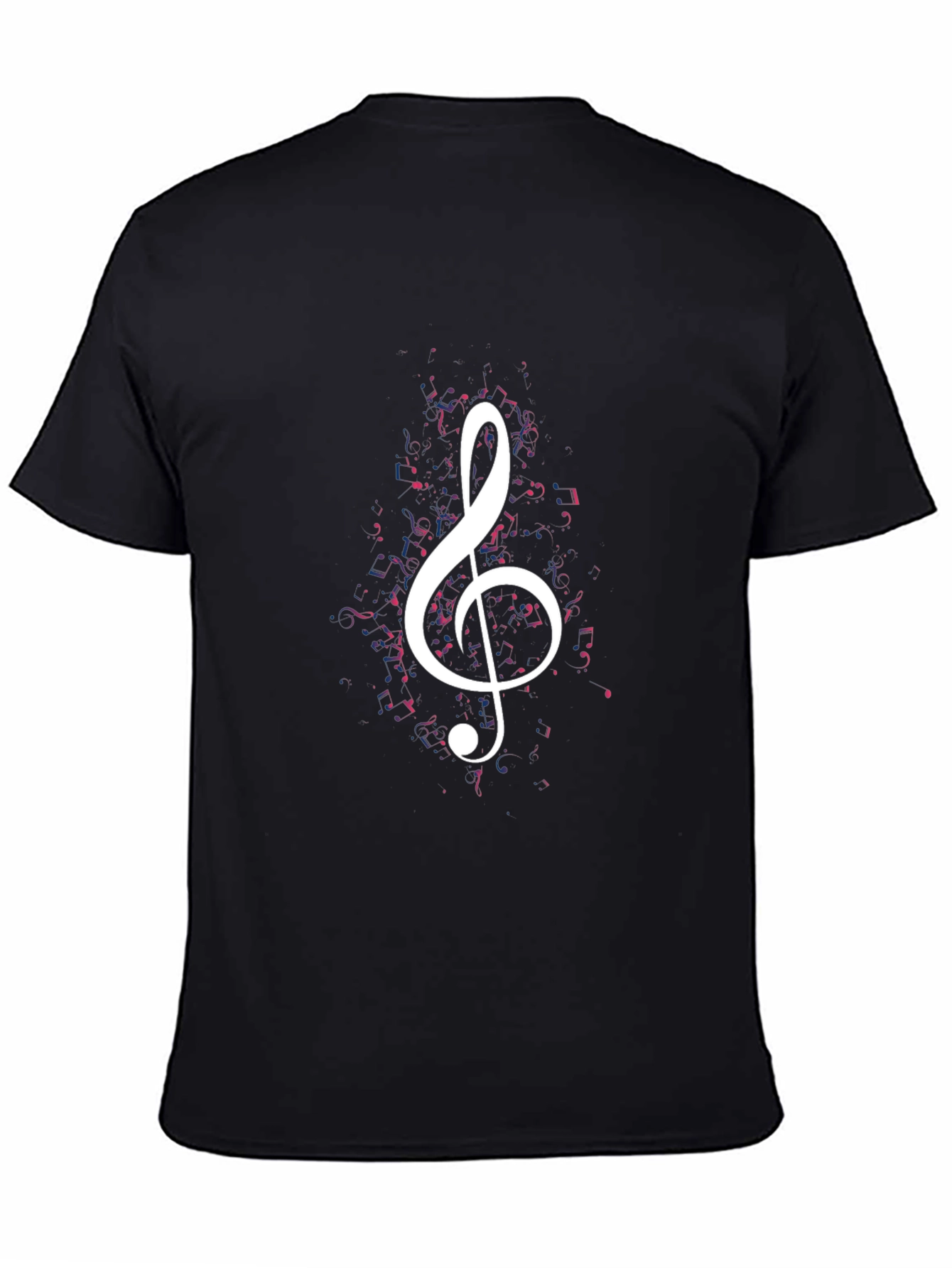 Musical Clef Graphic Black T-Shirt