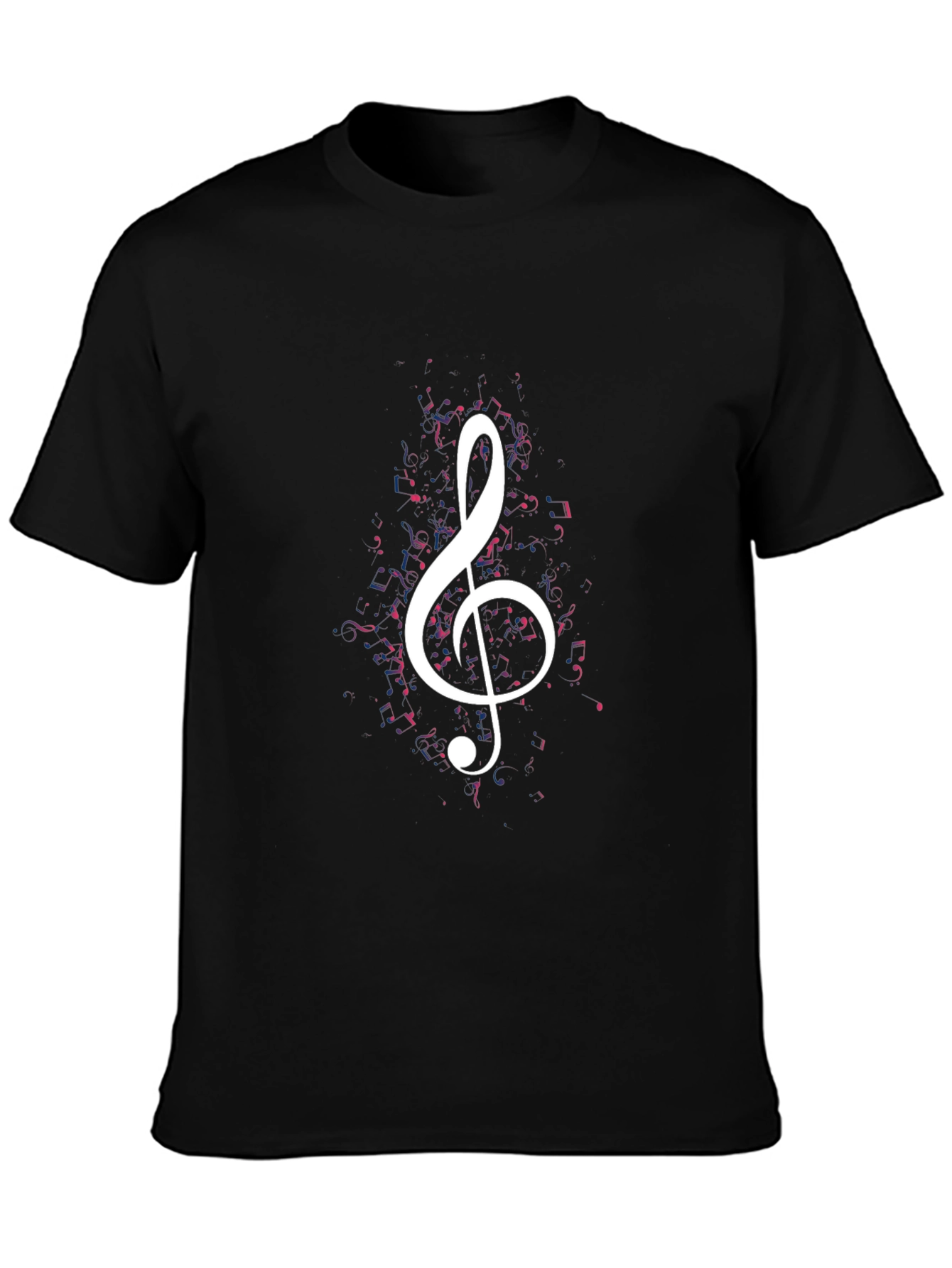 Musical Clef Graphic Black T-Shirt