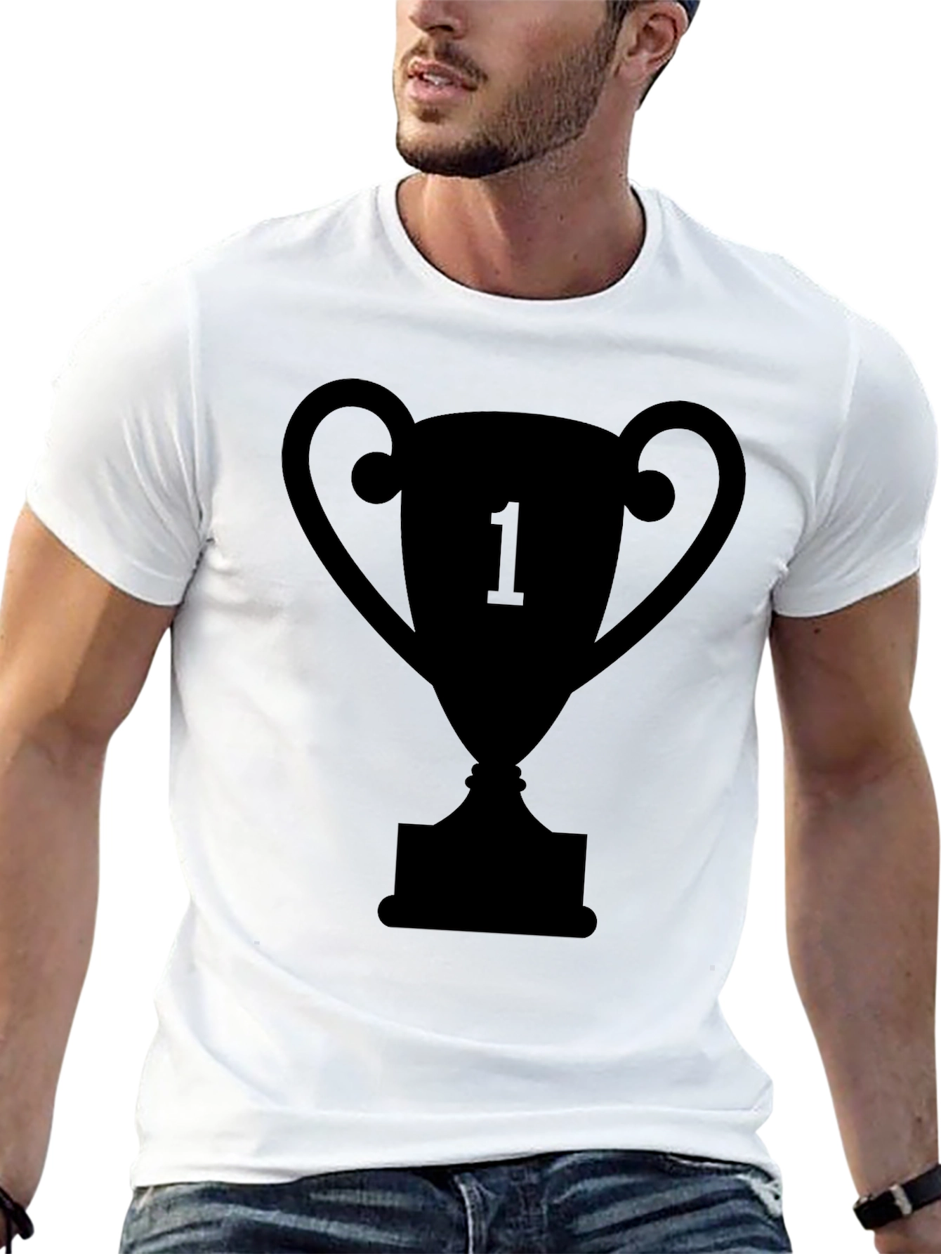 Trophy Graphic Tee - Number One Shirt