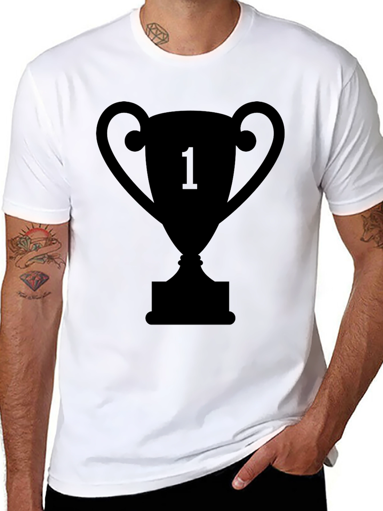 Trophy Graphic Tee - Number One Shirt