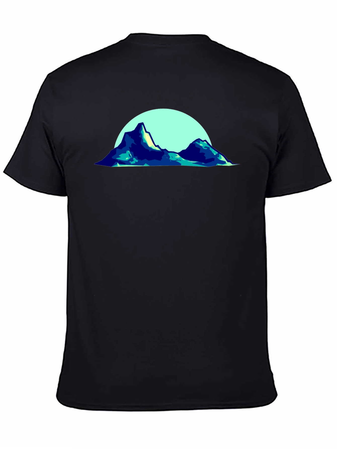 Mountainscape Graphic Black T-Shirt