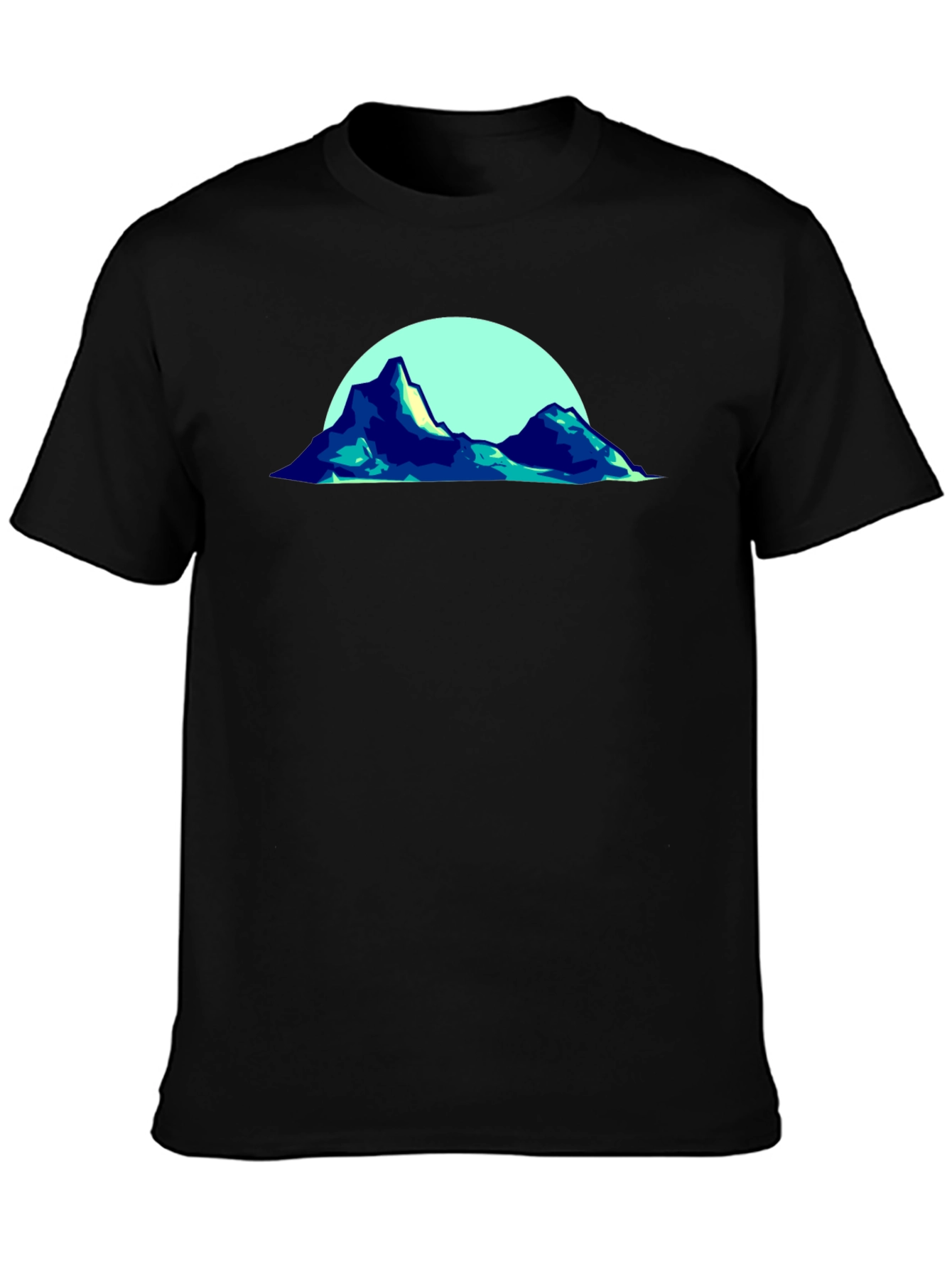 Mountainscape Graphic Black T-Shirt