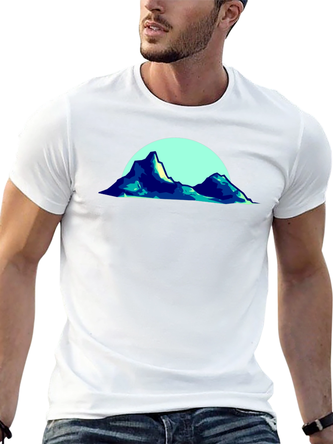 Mountainscape Graphic Black T-Shirt