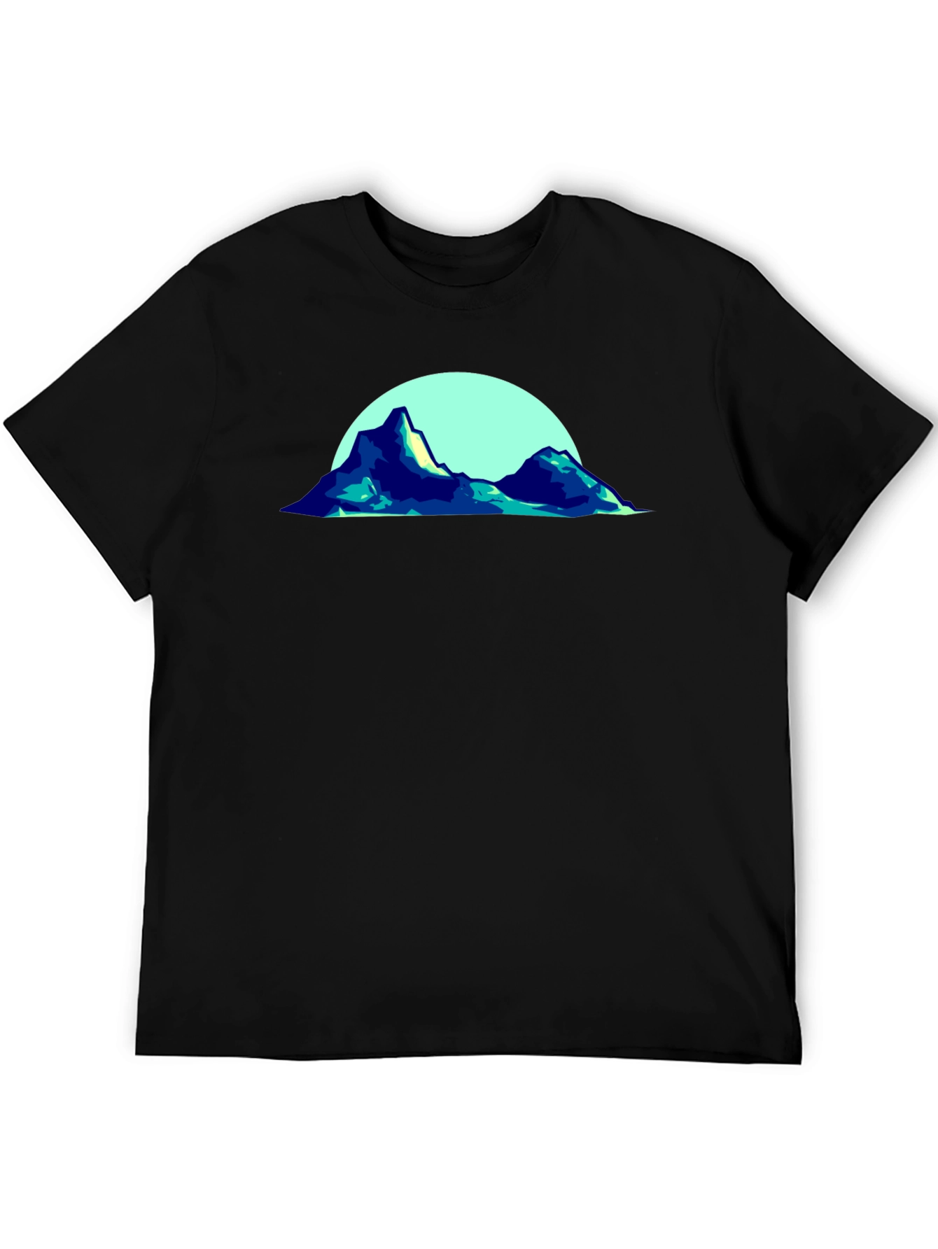 Mountainscape Graphic Black T-Shirt