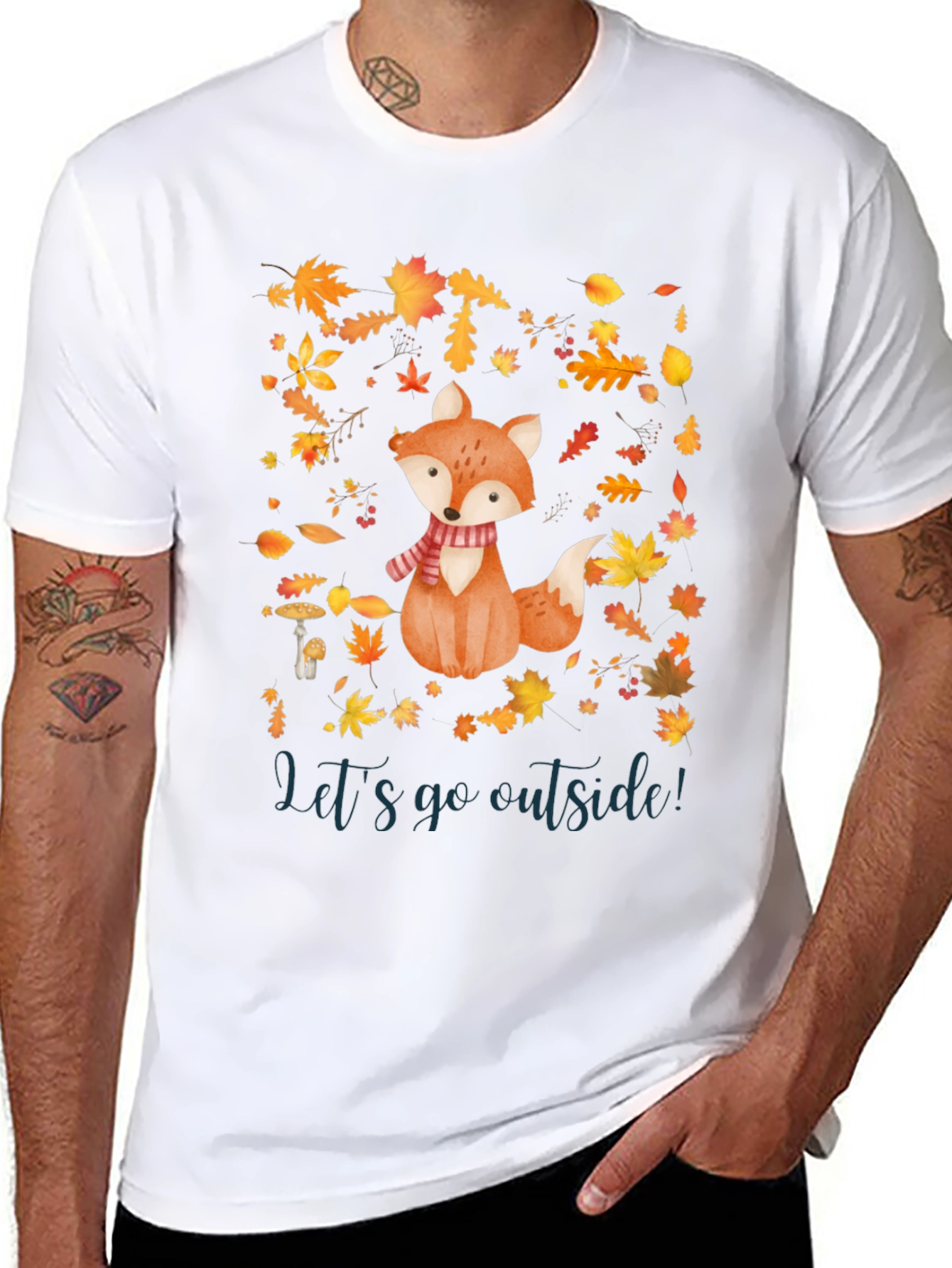 Fall Fox T-Shirt - Lets Go Outside!