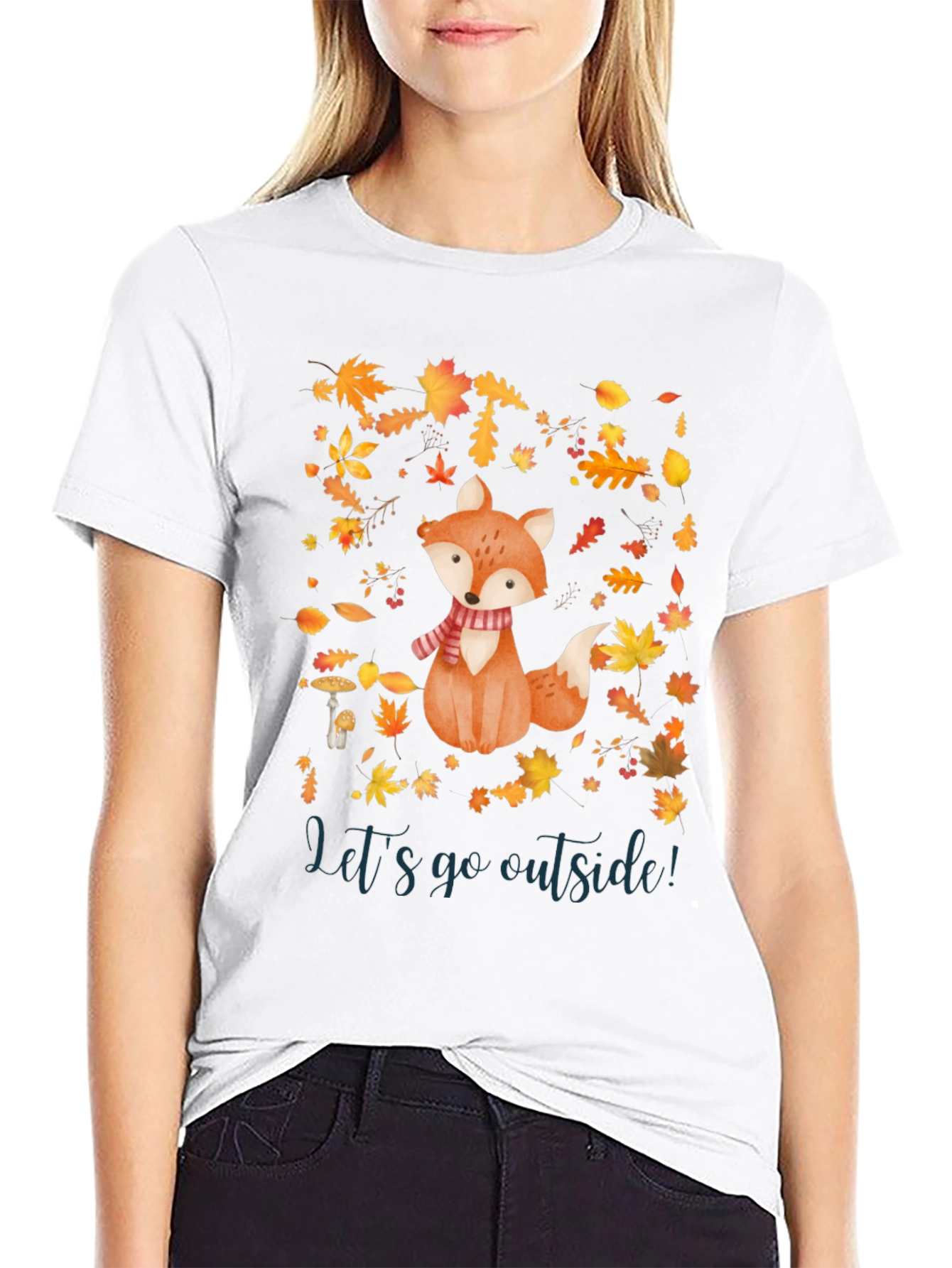 Fall Fox T-Shirt - Lets Go Outside!
