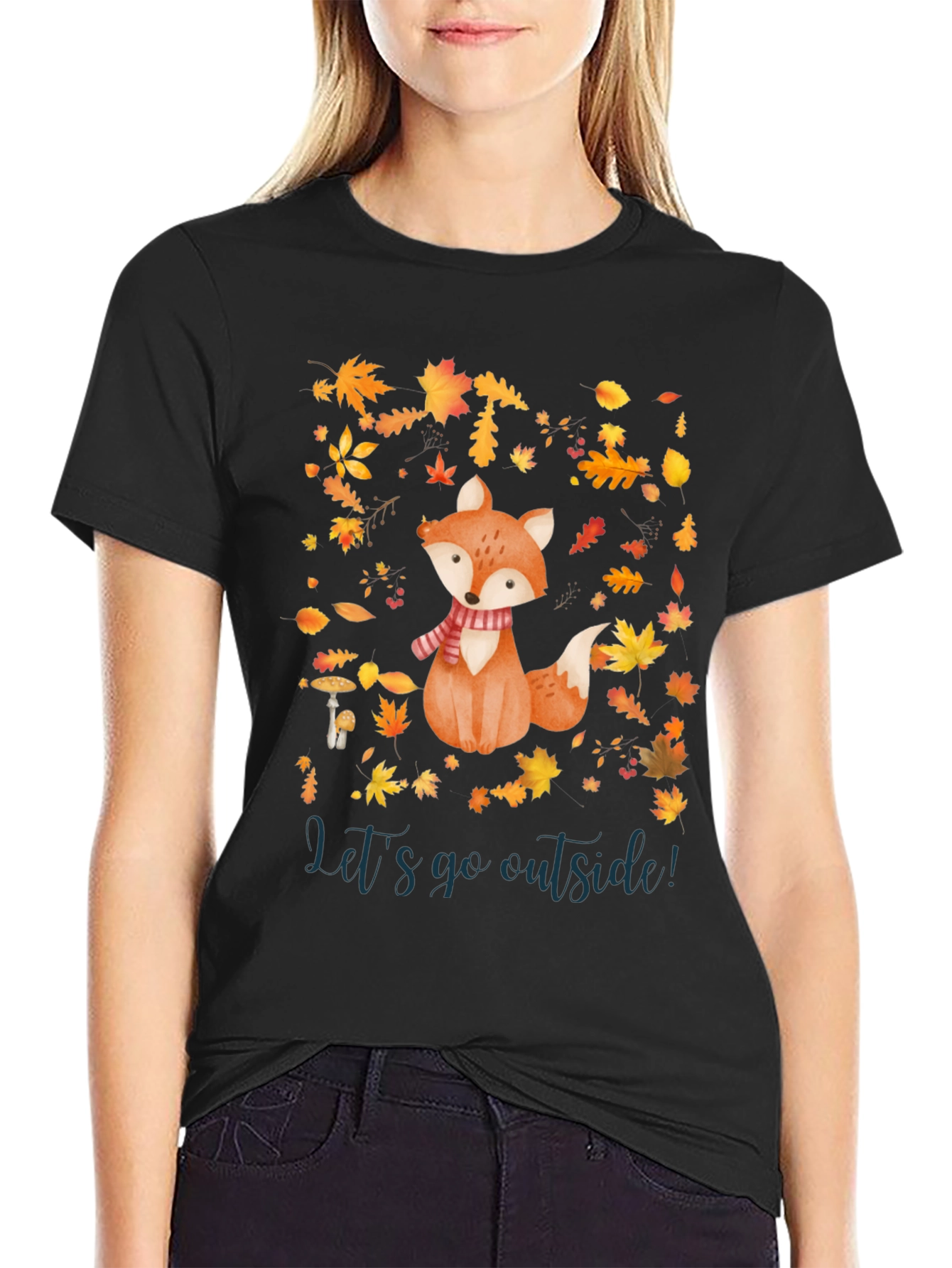 Fall Fox T-Shirt - Lets Go Outside!