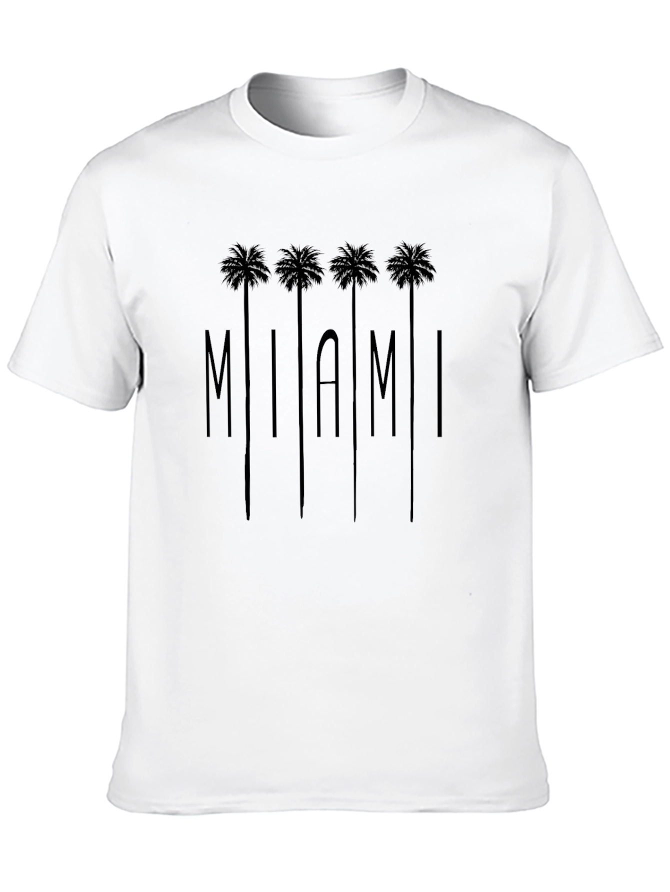 Miami Palm Tree Graphic T-Shirt - Soft Cotton Tee