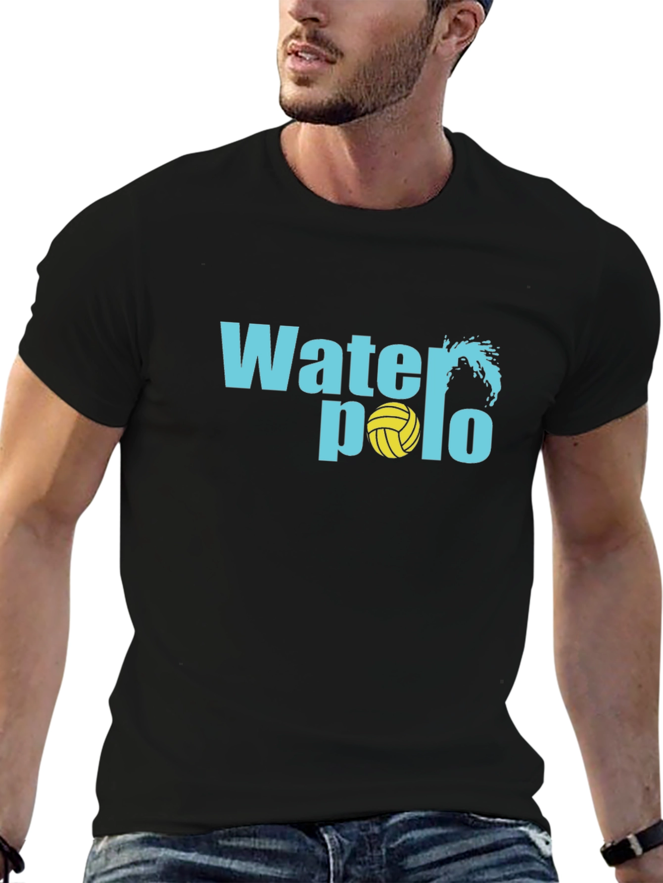 Water Polo Graphic Black T-Shirt
