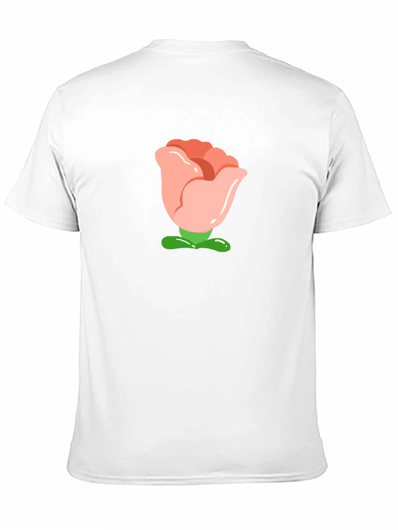 Cartoon Rose Graphic Tee - Black
