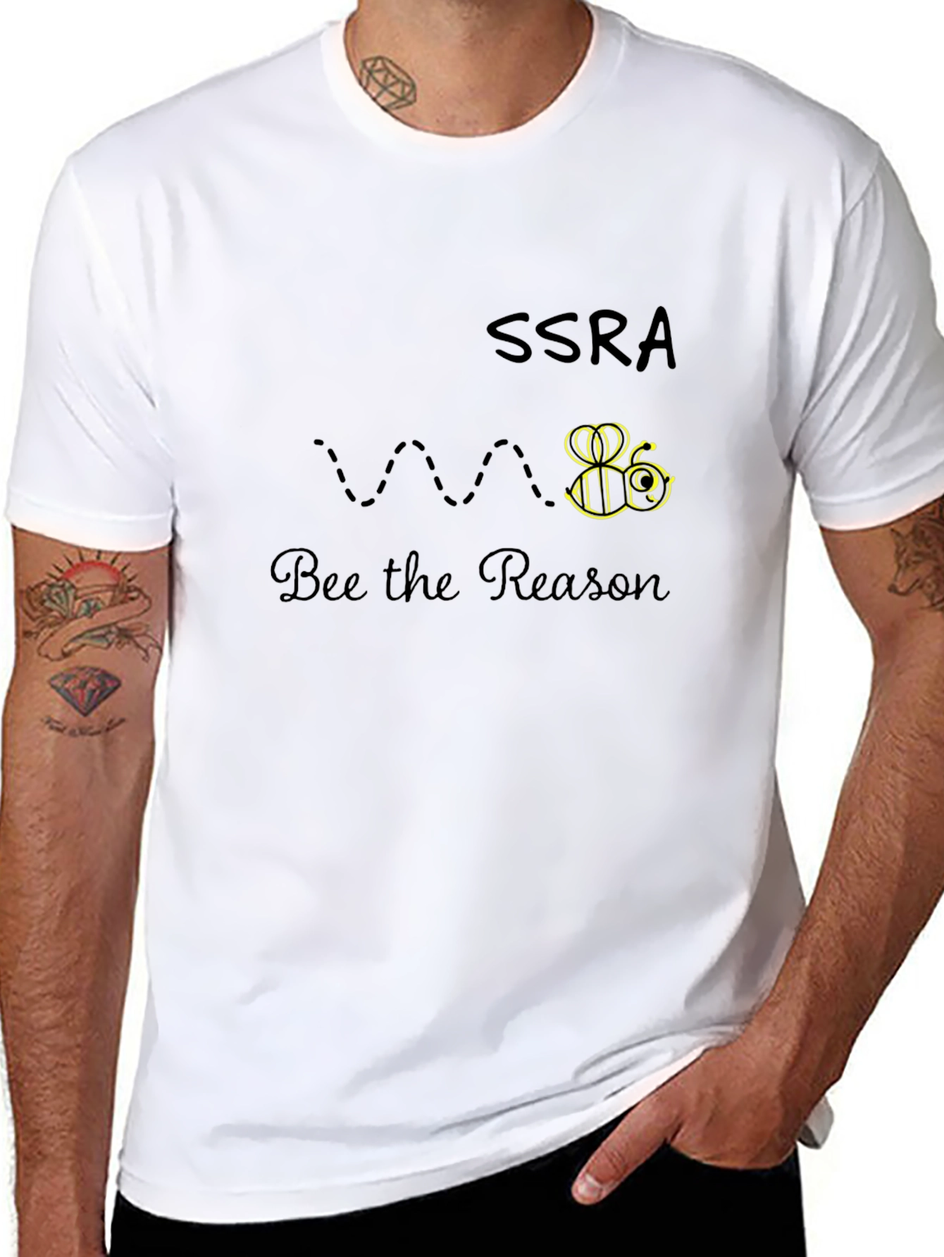 SSRA Bee the Reason Black Graphic Tee