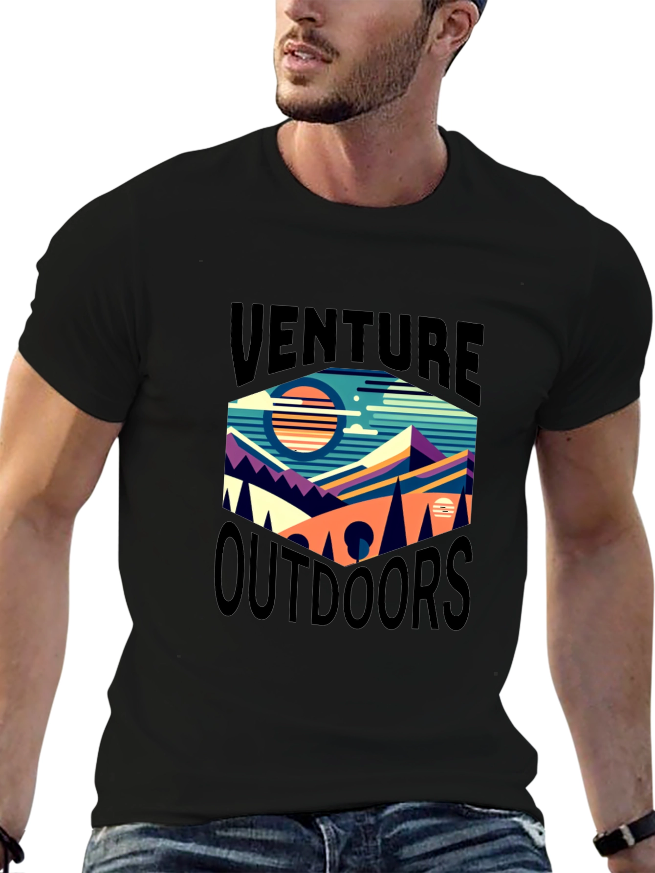 Venture Outdoors Graphic Tee - Black