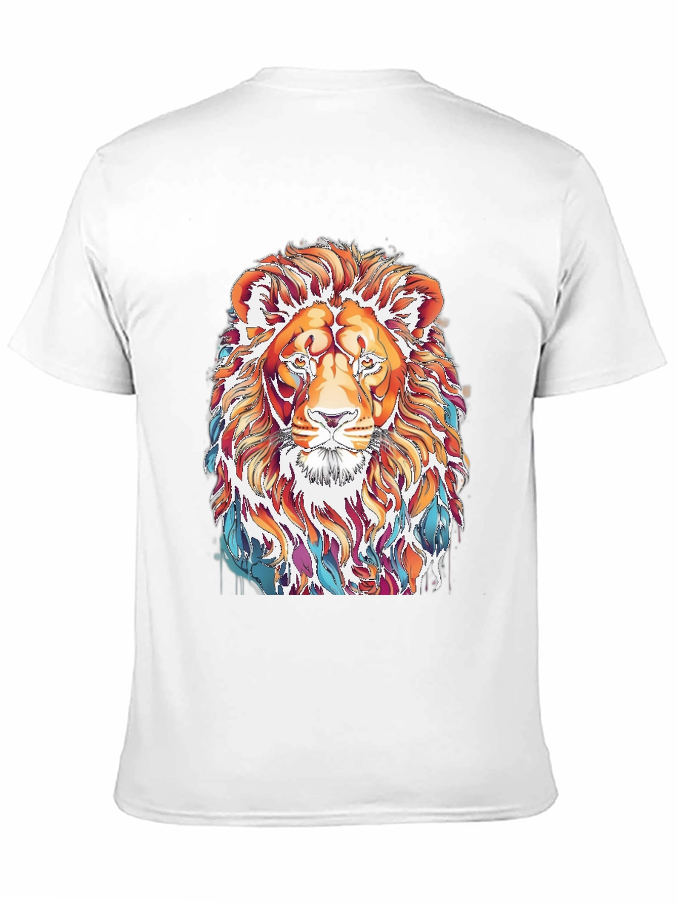 Lion Graphic Print T-Shirt - Stylish Mens Tee