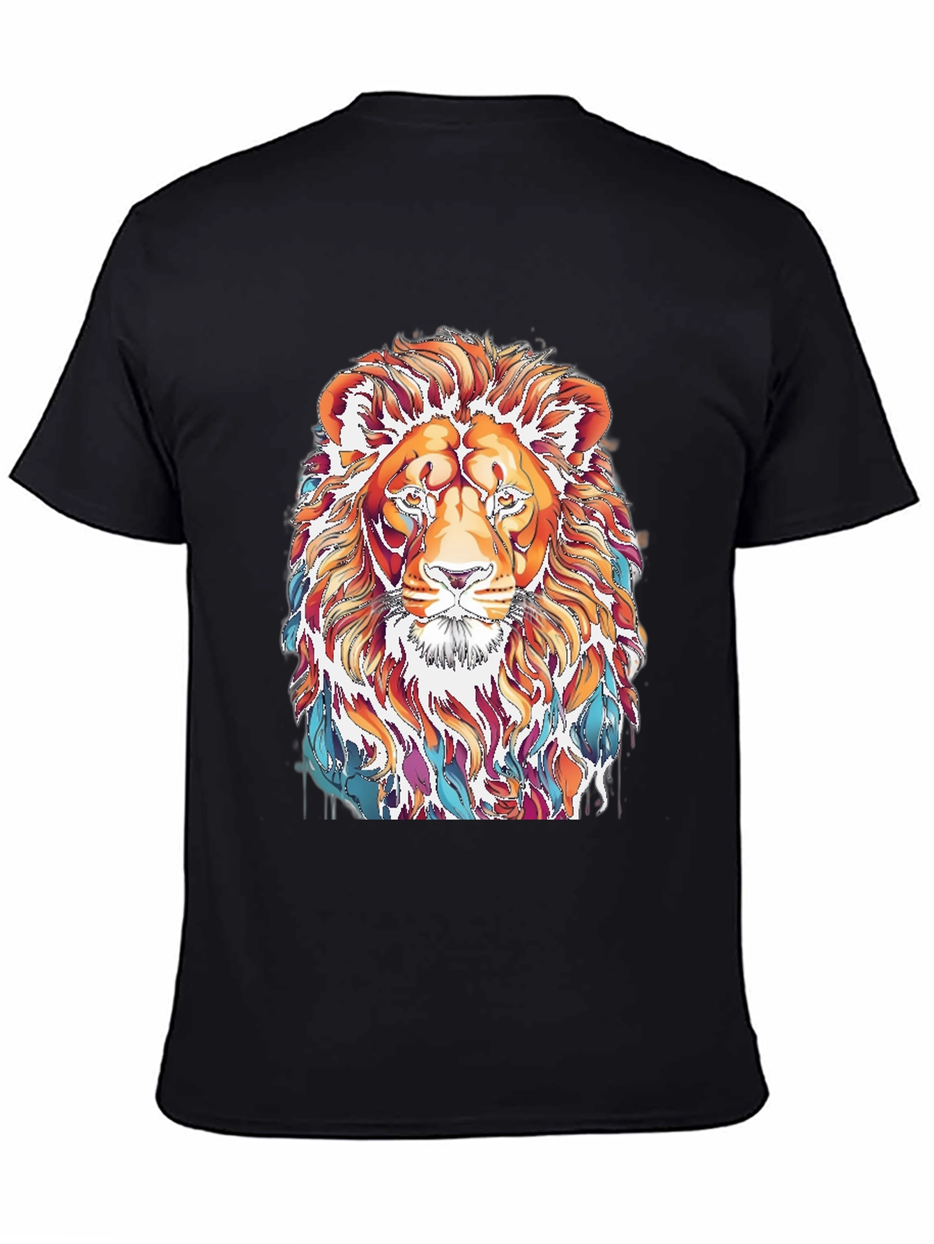 Lion Graphic Print T-Shirt - Stylish Mens Tee
